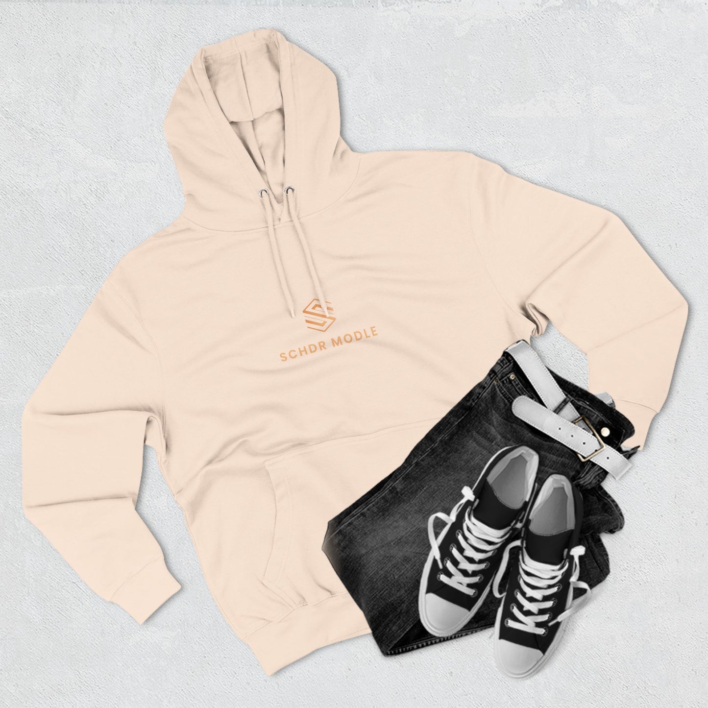 Minimalist Three-Panel Fleece Hoodie - SCHDR MODE