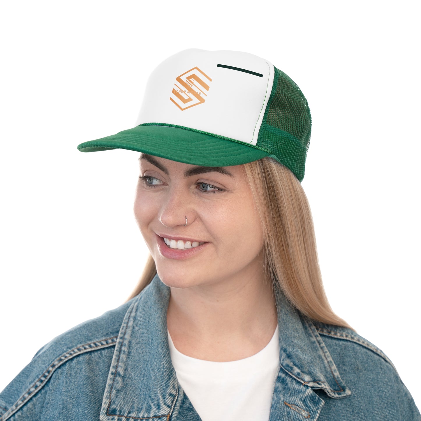 Stylish Trucker Cap with Modern Logo - Perfect for Casual Outings & Sporting Events