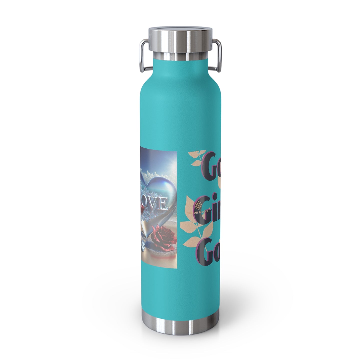 Motivational Copper Insulated Water Bottle - 22oz "Go Girl" Design