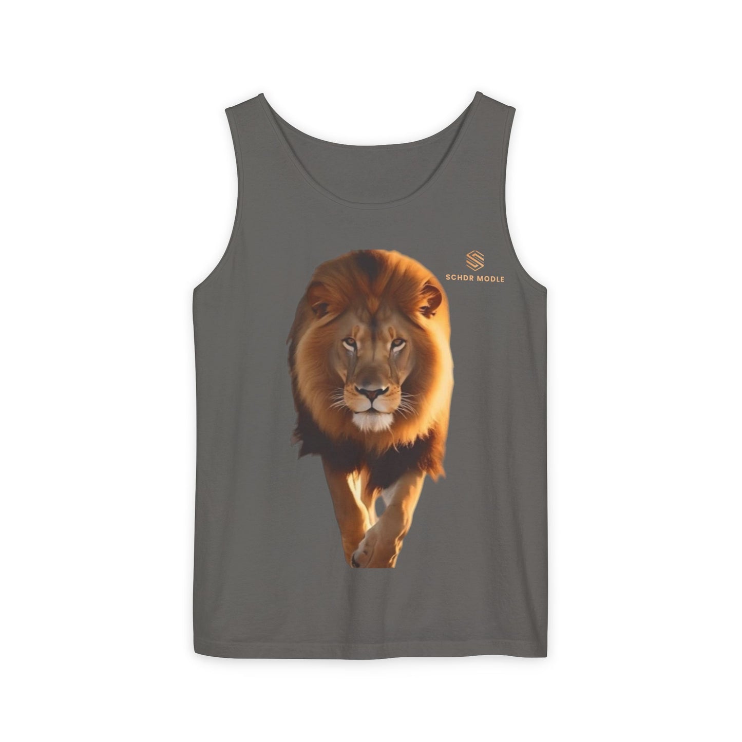 Majestic Lion Unisex Garment-Dyed Tank Top | Bold Wildlife Shirt for Summer Adventures