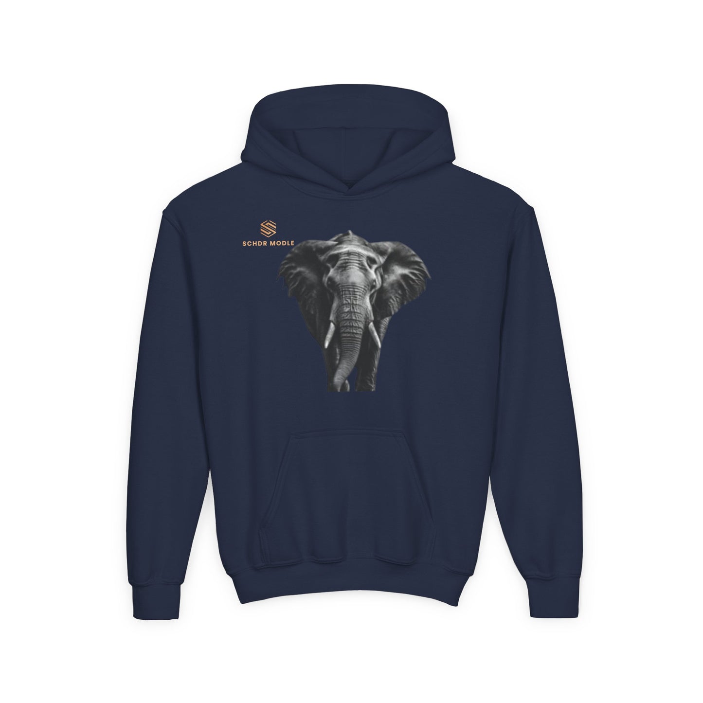 Youth Elephant Graphic Hoodie - Stylish & Comfortable Heavy Blend Sweatshirt