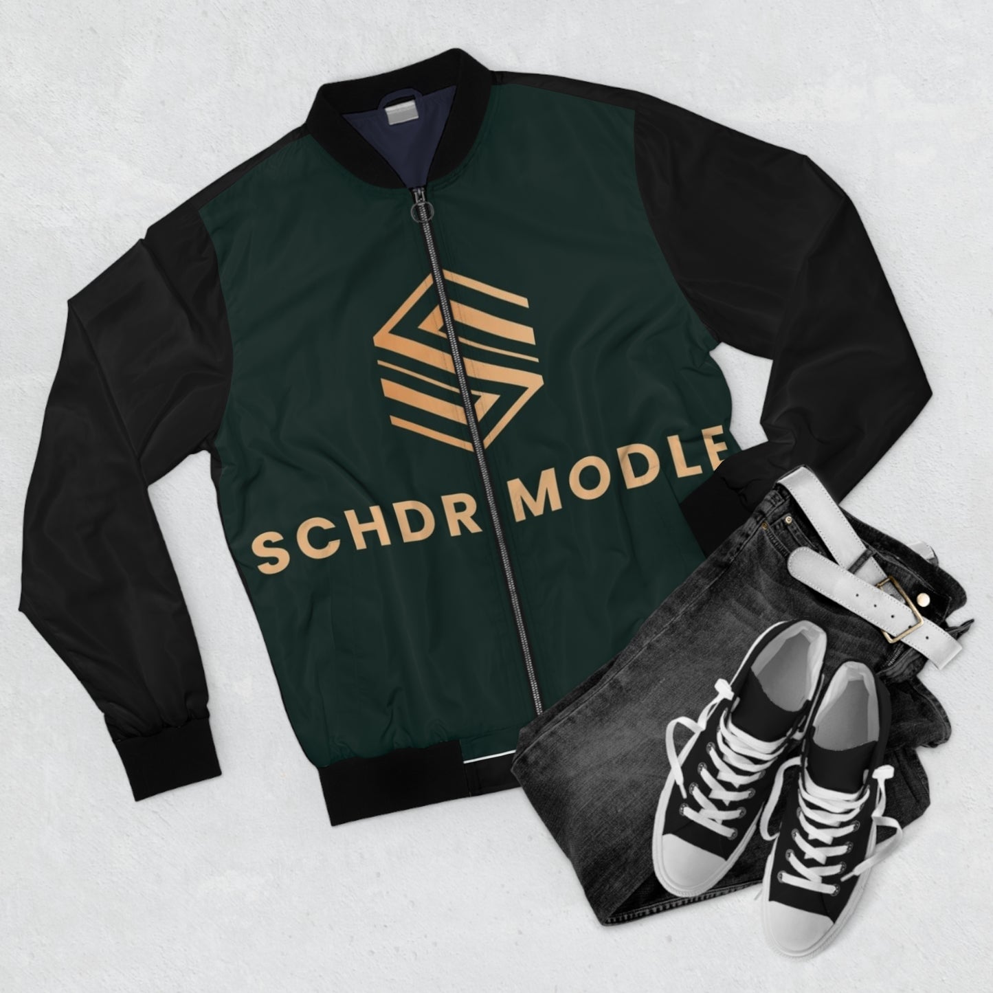 Stylish Men's Bomber Jacket with SCHDR MODEL Logo