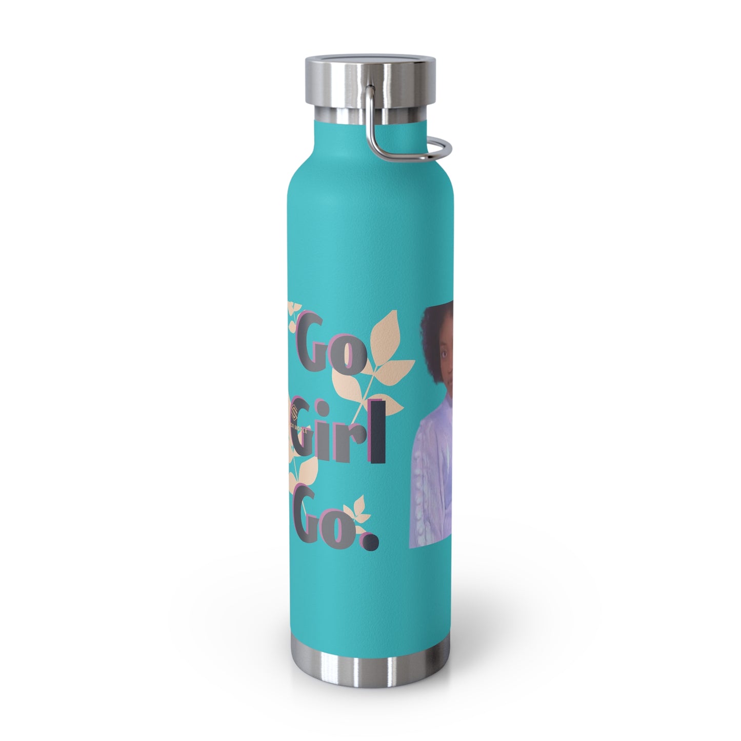 Motivational Copper Insulated Water Bottle - 22oz "Go Girl" Design