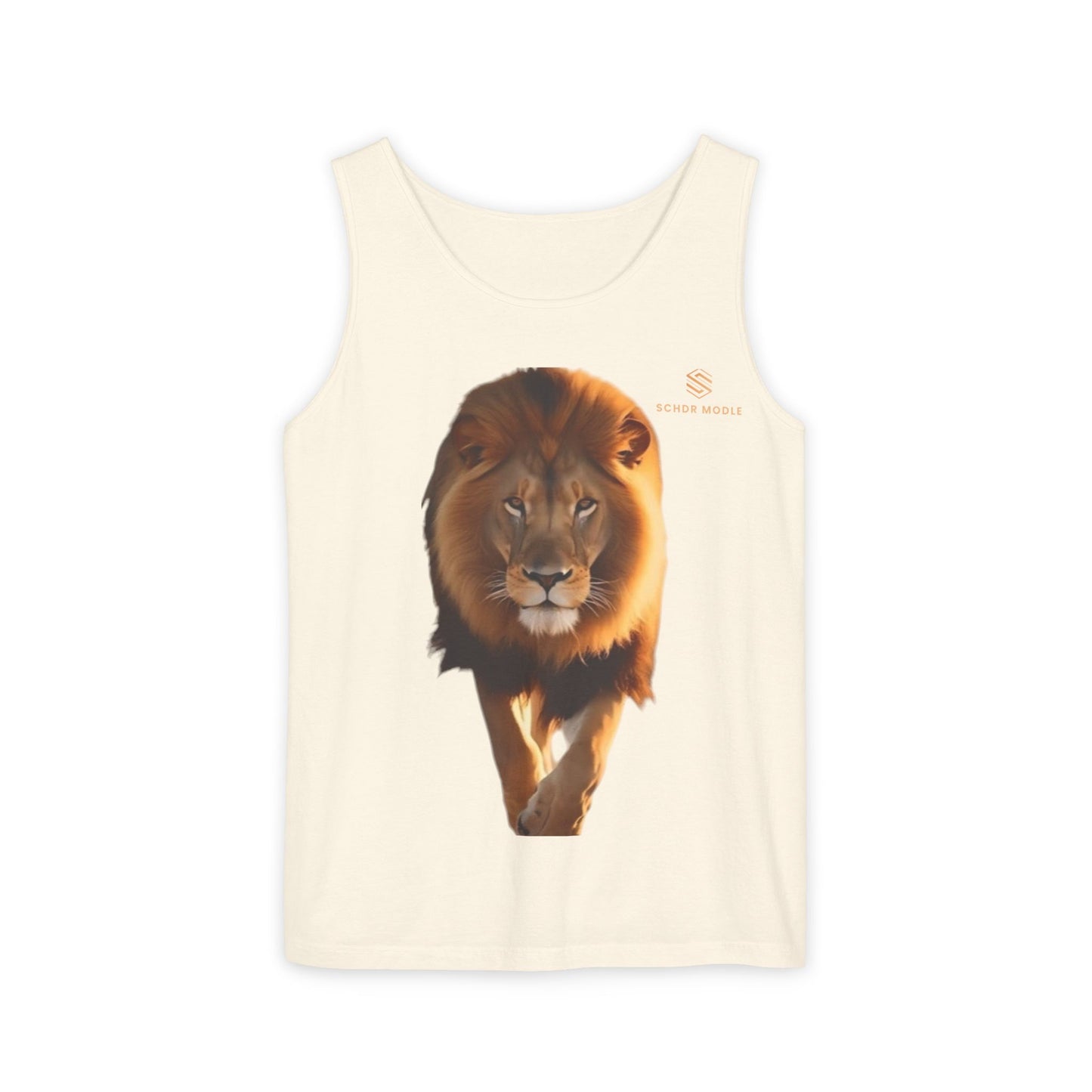 Majestic Lion Unisex Garment-Dyed Tank Top | Bold Wildlife Shirt for Summer Adventures