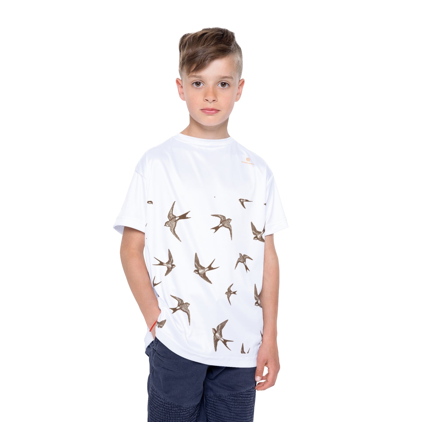 Kids Sports Jersey - Fun Swallow Bird Design for Active Play