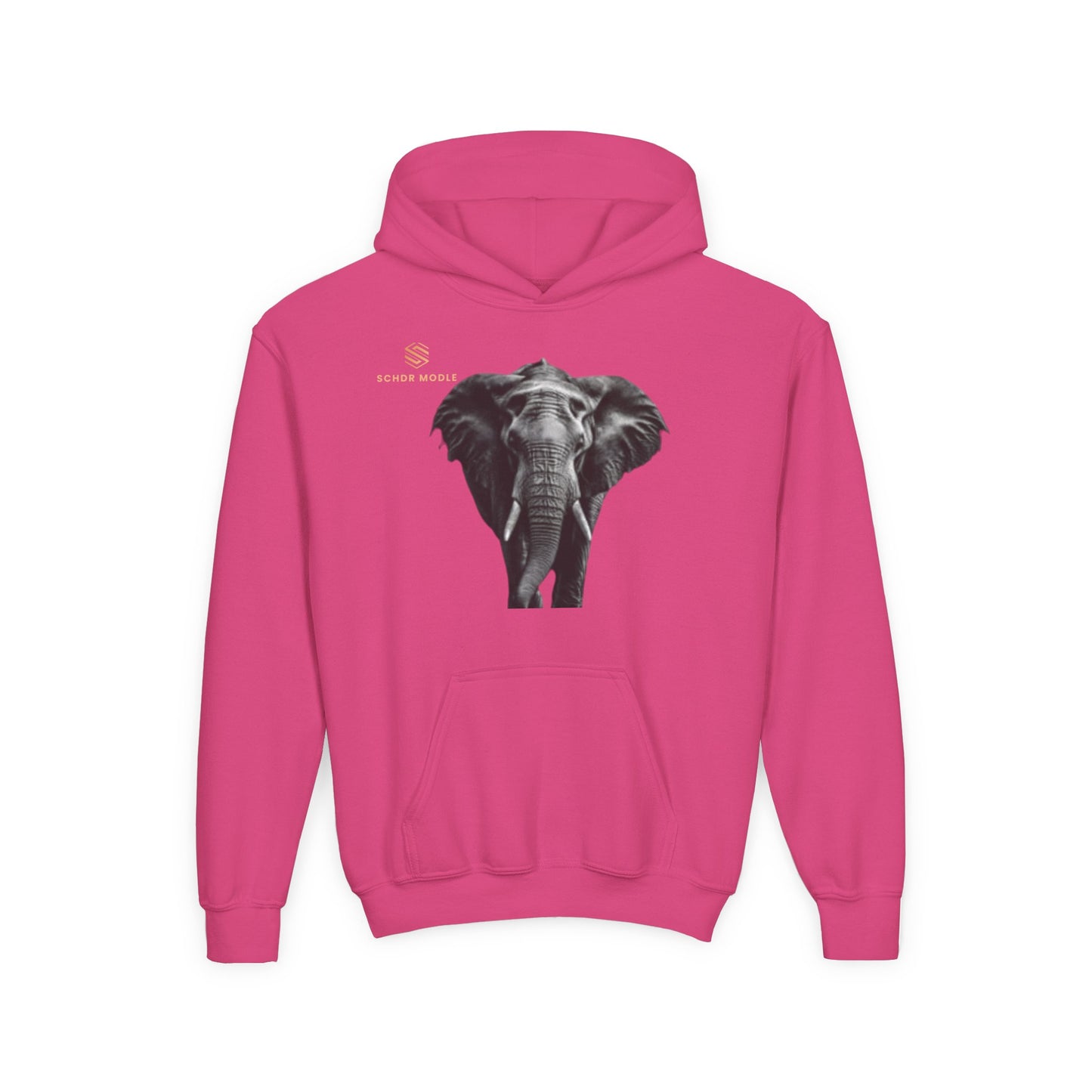 Youth Elephant Graphic Hoodie - Stylish & Comfortable Heavy Blend Sweatshirt
