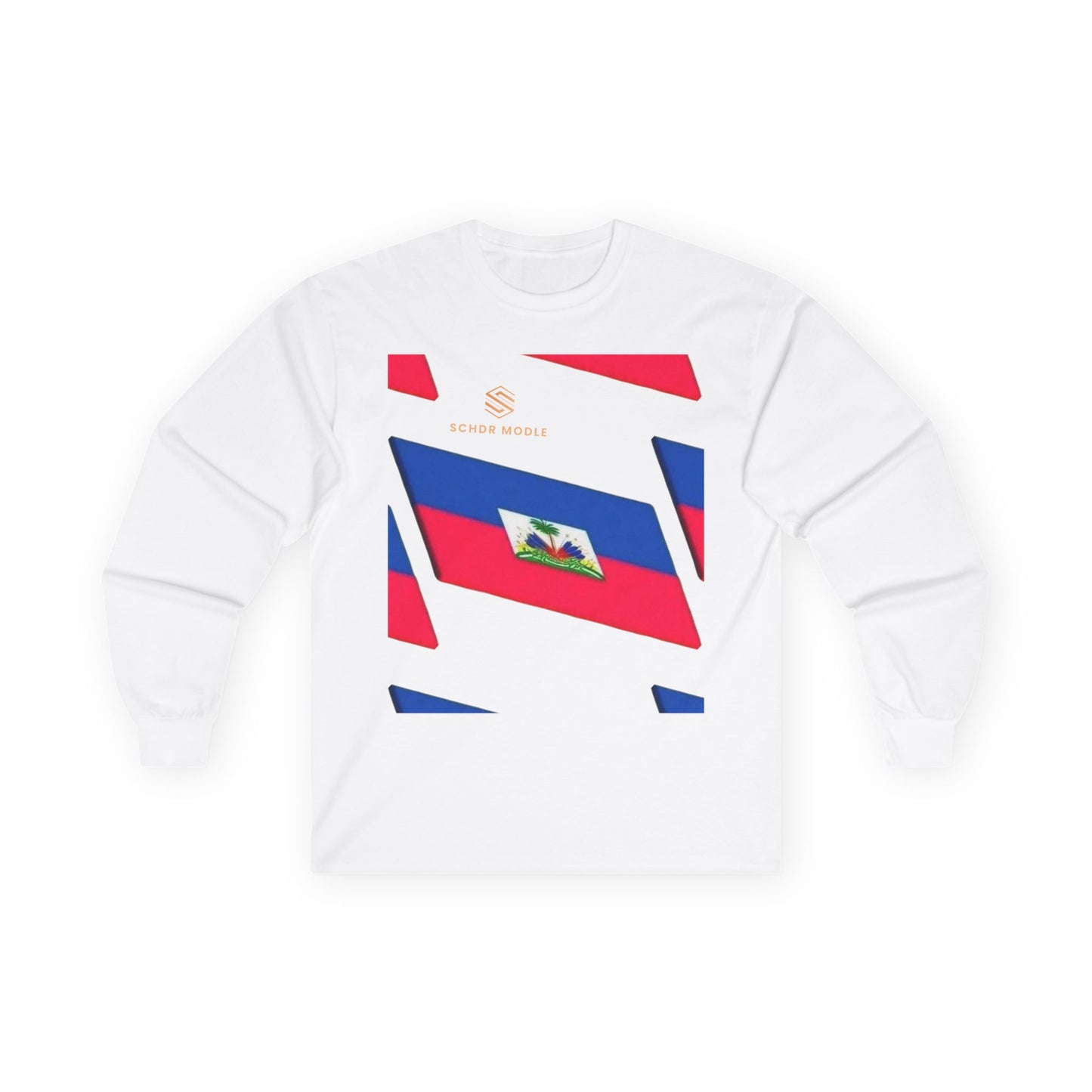 Haitian Flag Long Sleeve Tee - Celebrate Heritage and Culture