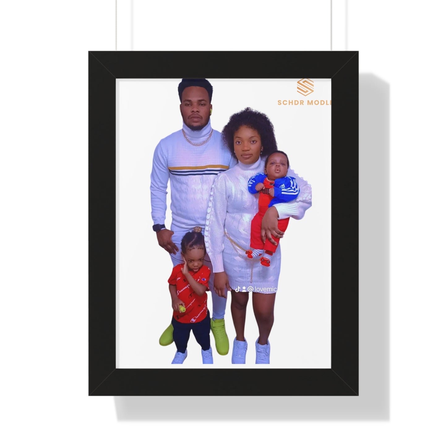 Lovefest Family Vertical Poster | Modern Framed Artwork for Home Décor