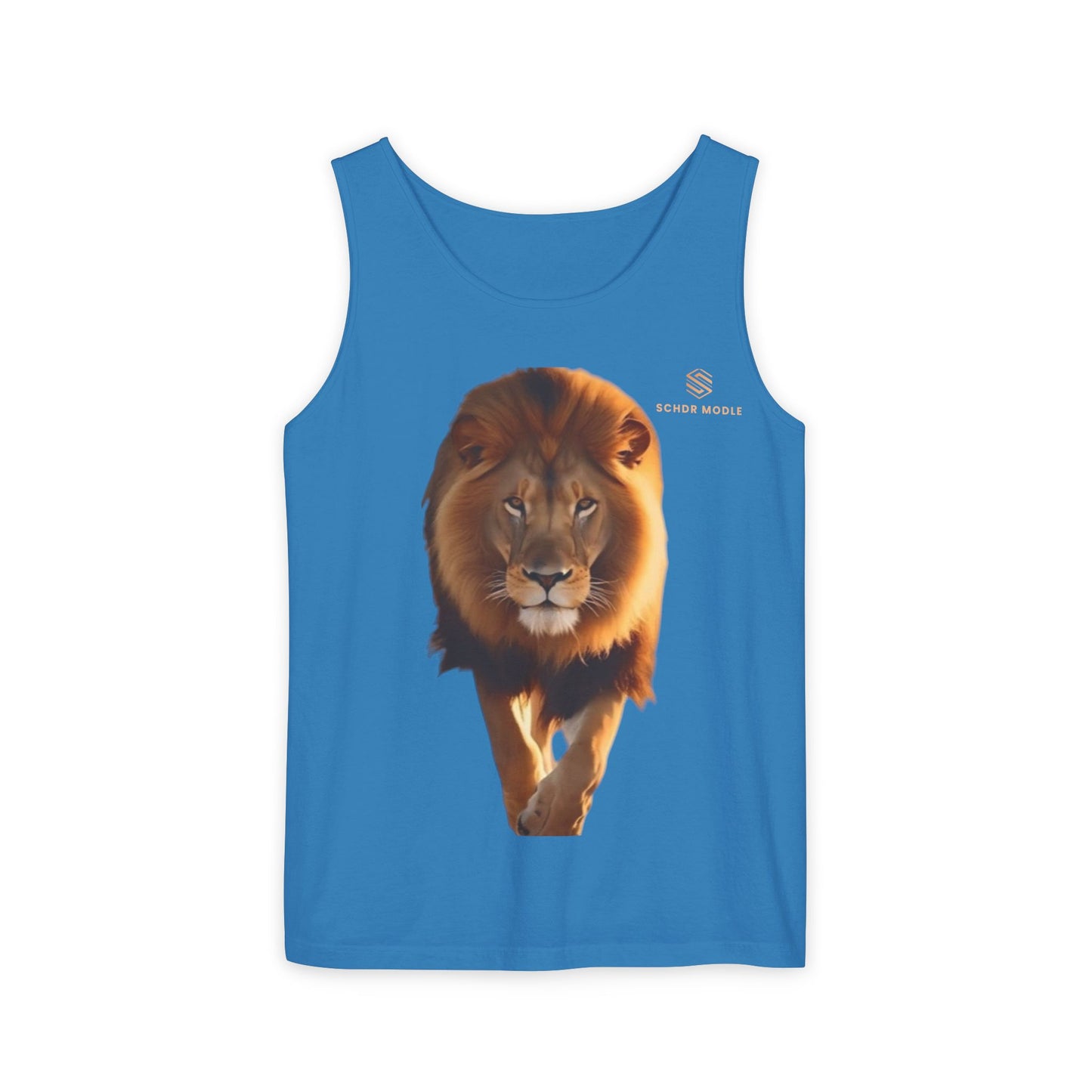 Majestic Lion Unisex Garment-Dyed Tank Top | Bold Wildlife Shirt for Summer Adventures