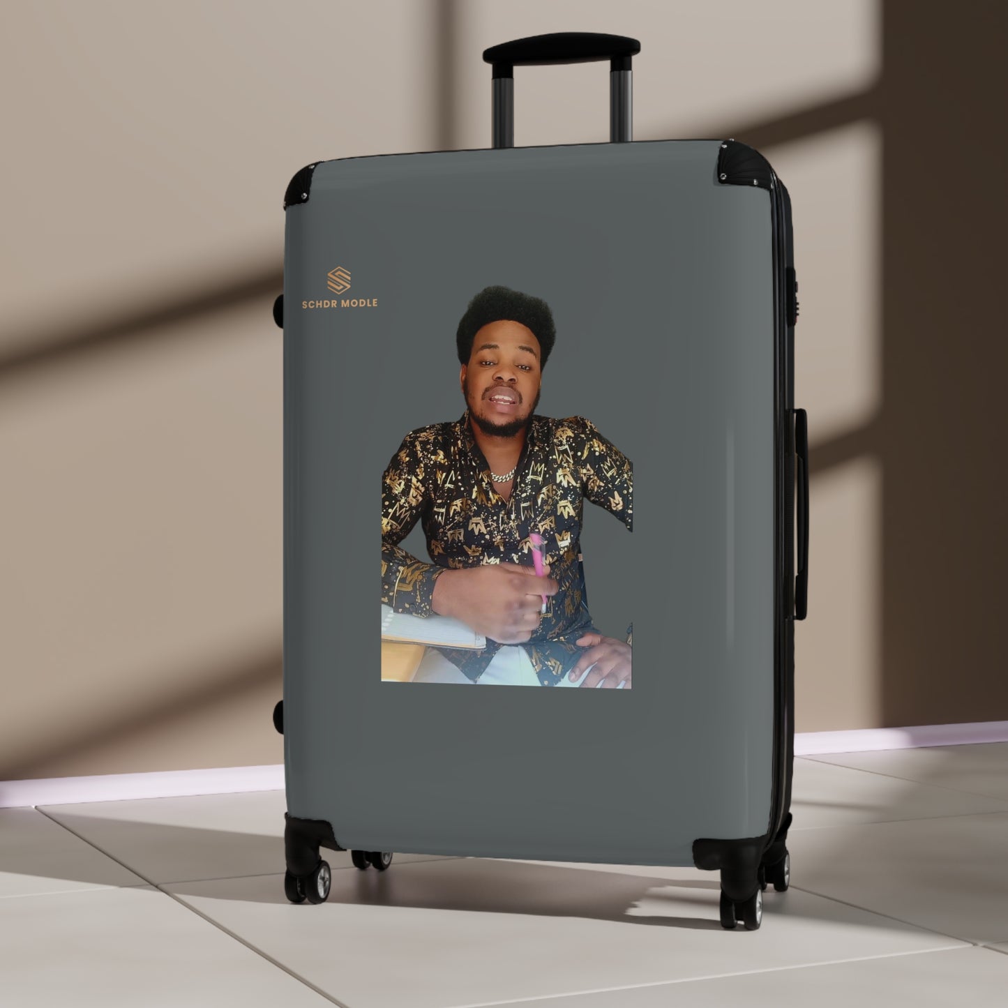 Personalized Family Travel Suitcase - Custom Design with Photo & Name