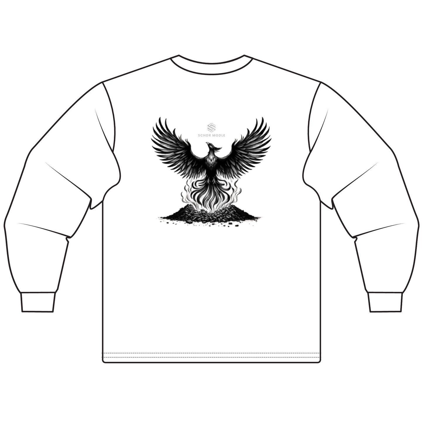 Fierce Phoenix Unisex Long Sleeve T-Shirt - Spiritual Gift, Graphic Tee for Halloween, Casual Fashion, Unique Birthday Gift, Magical Wear