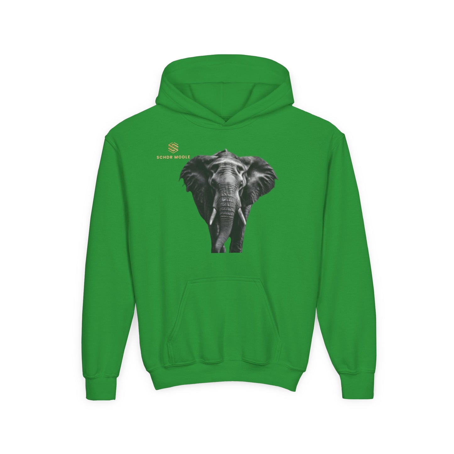 Youth Elephant Graphic Hoodie - Stylish & Comfortable Heavy Blend Sweatshirt