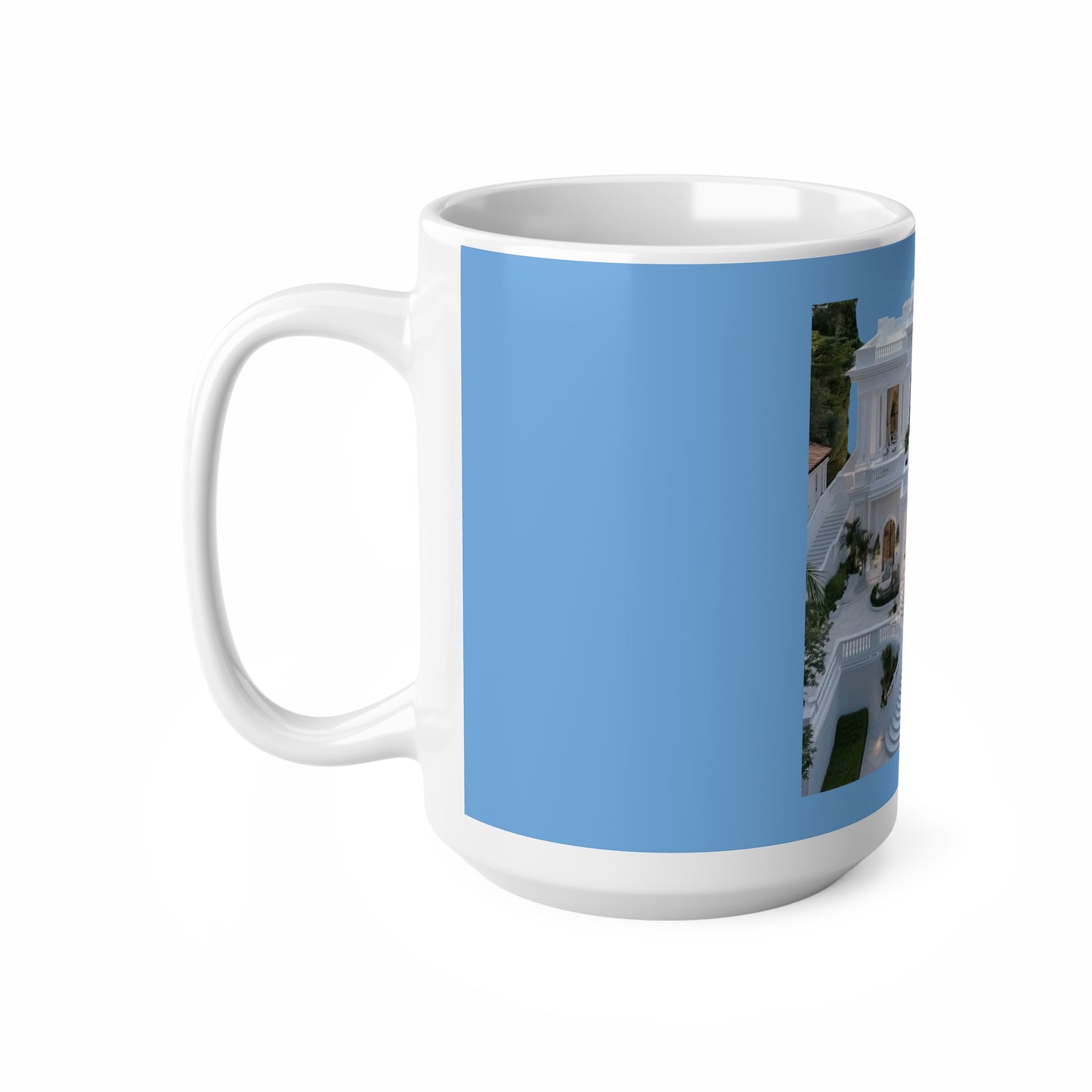 Luxury Ceramic Coffee Cup with Elegant Mansion Design - Perfect for Coffee Lovers