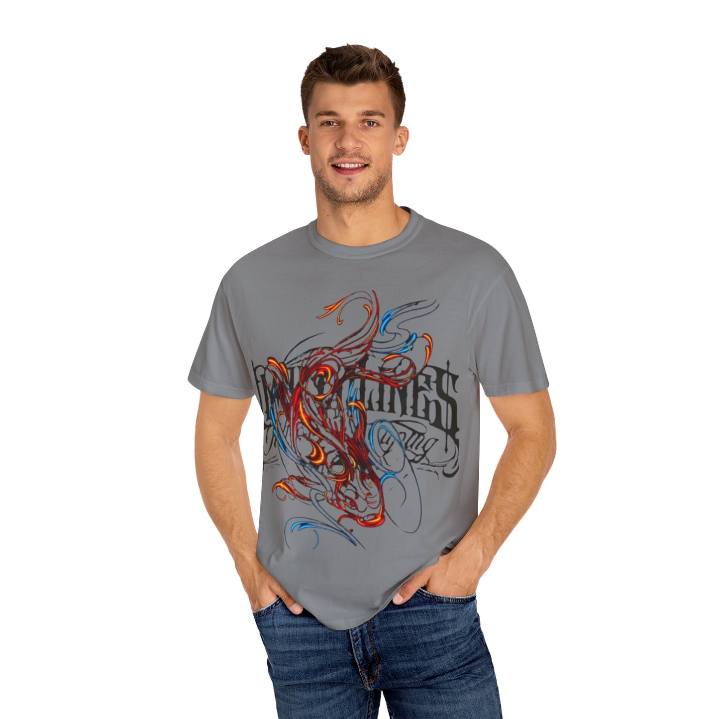 Artistic Swirl Unisex Garment-Dyed T-shirt | Casual Apparel, Streetwear, Gift for Art Lovers, Trendy Tees, Everyday Wear