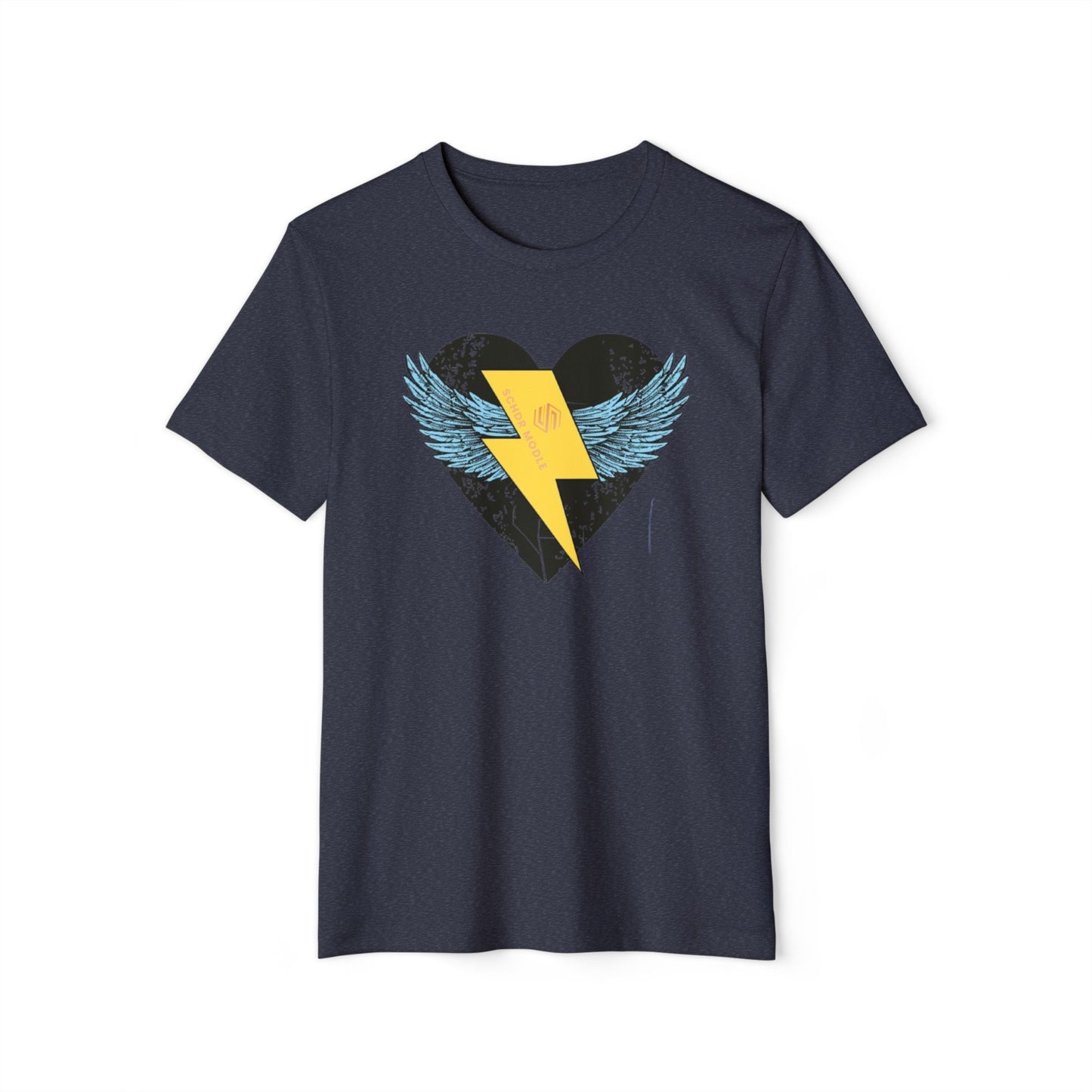 Heart with Wings Unisex Organic T-Shirt, Eco-Friendly Fashion, Gift for Nature Lovers, Valentine's Day, Everyday Wear, Casual Style