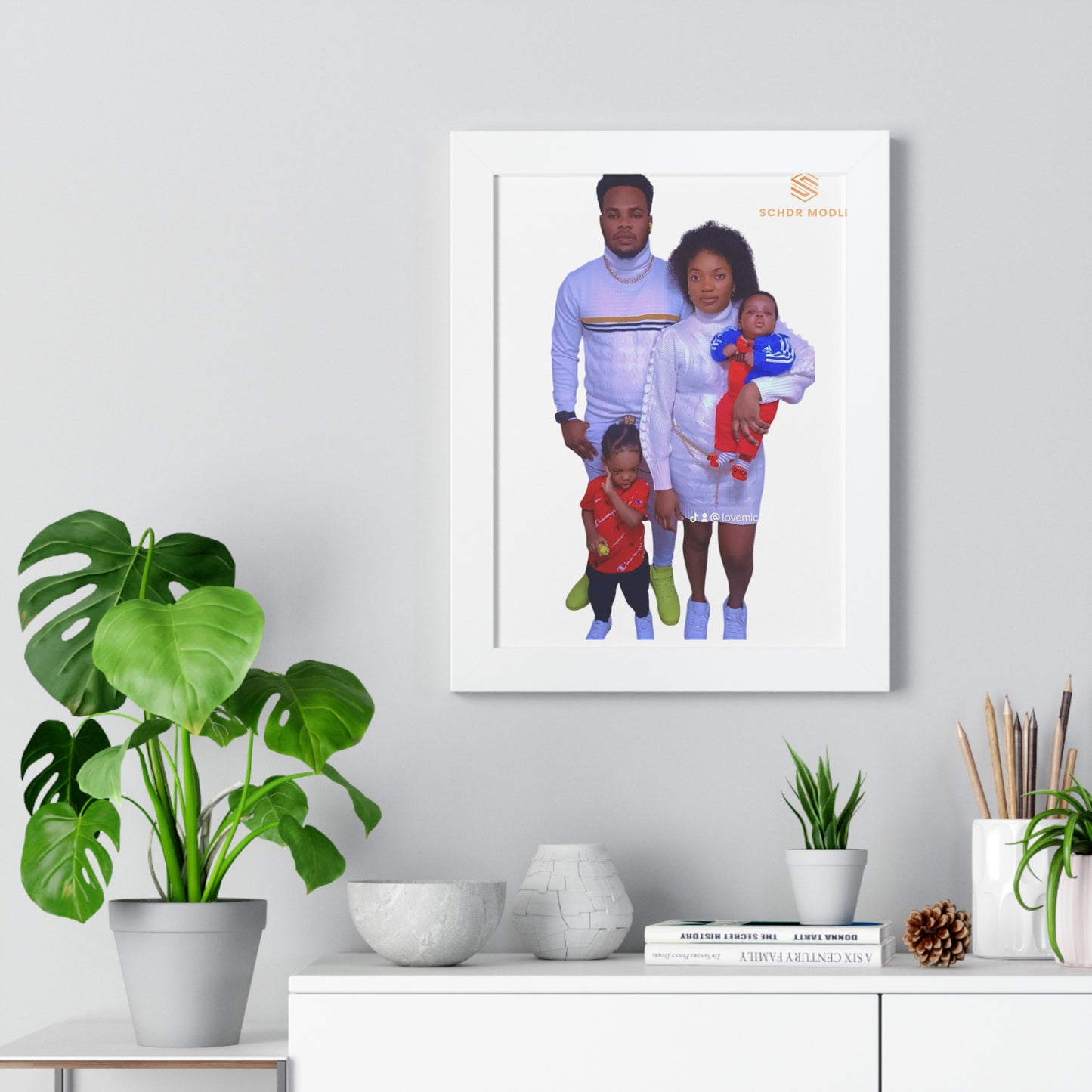 Lovefest Family Vertical Poster | Modern Framed Artwork for Home Décor