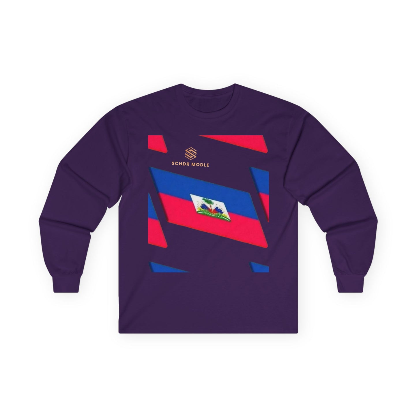 Haitian Flag Long Sleeve Tee - Celebrate Heritage and Culture