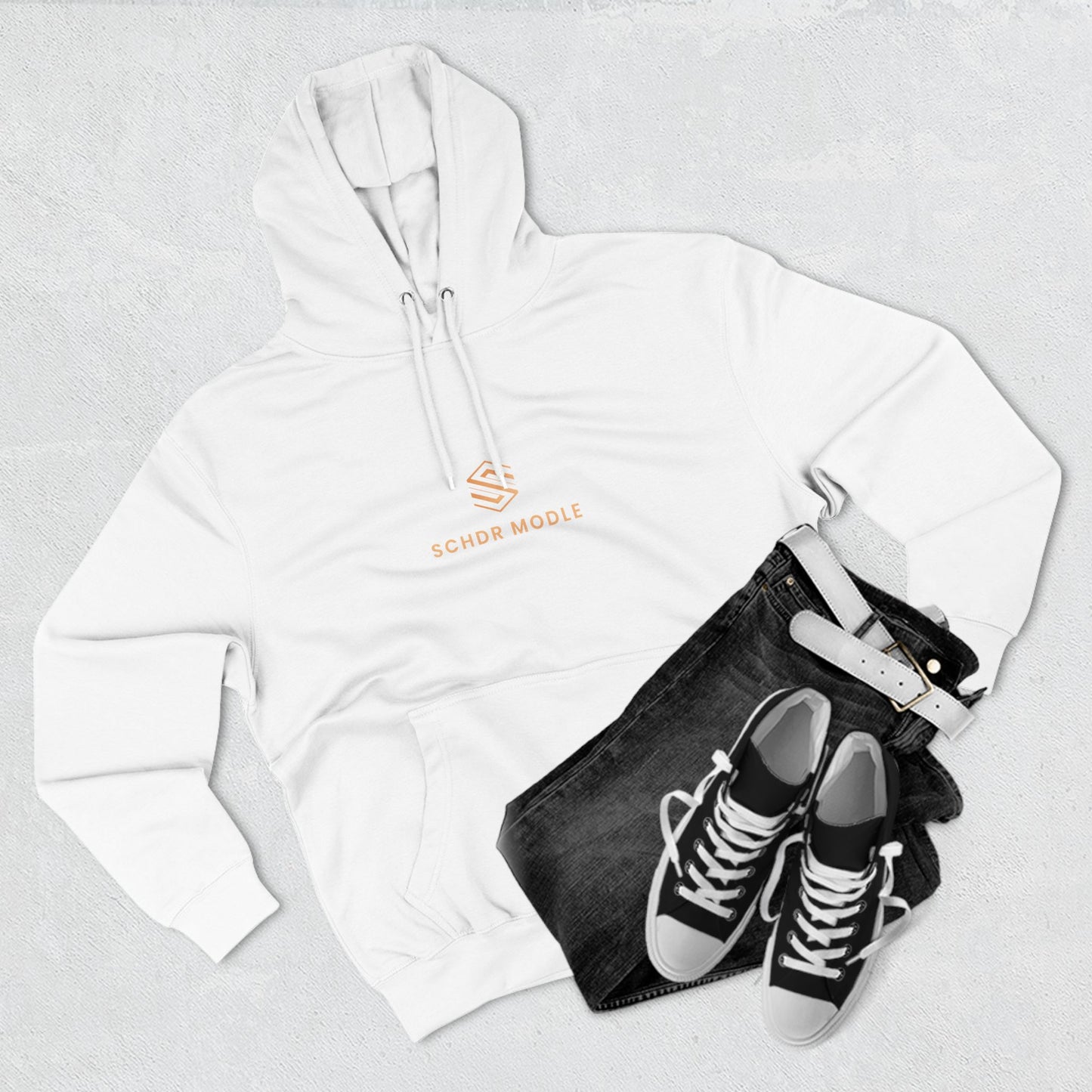 Minimalist Three-Panel Fleece Hoodie - SCHDR MODE
