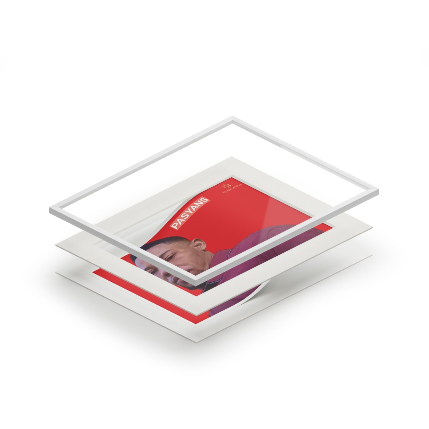 Modern Fine Art Print in Passepartout Frame - Perfect for Gallery Walls & Home Decor