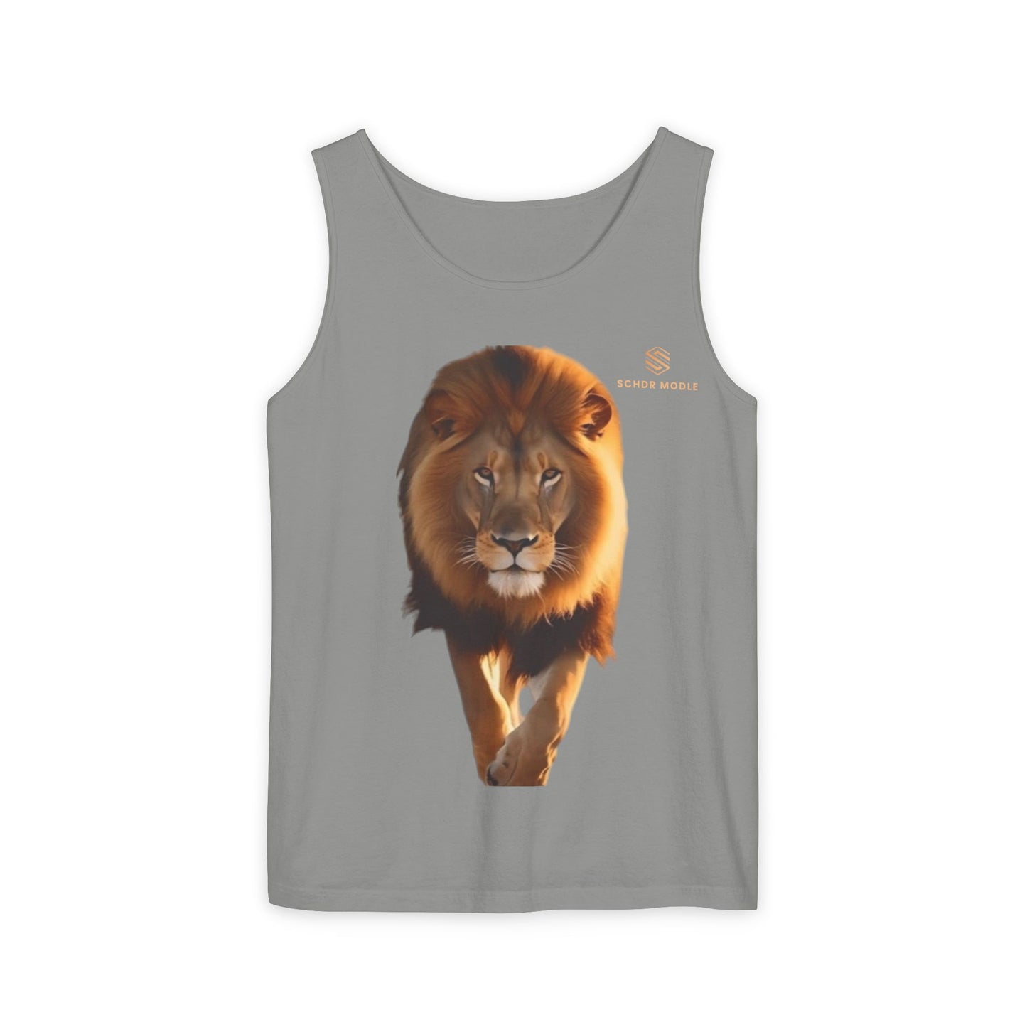 Majestic Lion Unisex Garment-Dyed Tank Top | Bold Wildlife Shirt for Summer Adventures