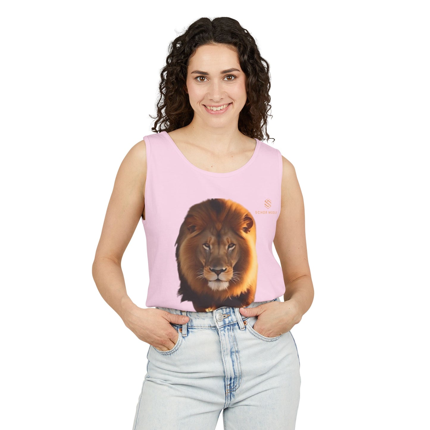 Majestic Lion Unisex Garment-Dyed Tank Top | Bold Wildlife Shirt for Summer Adventures