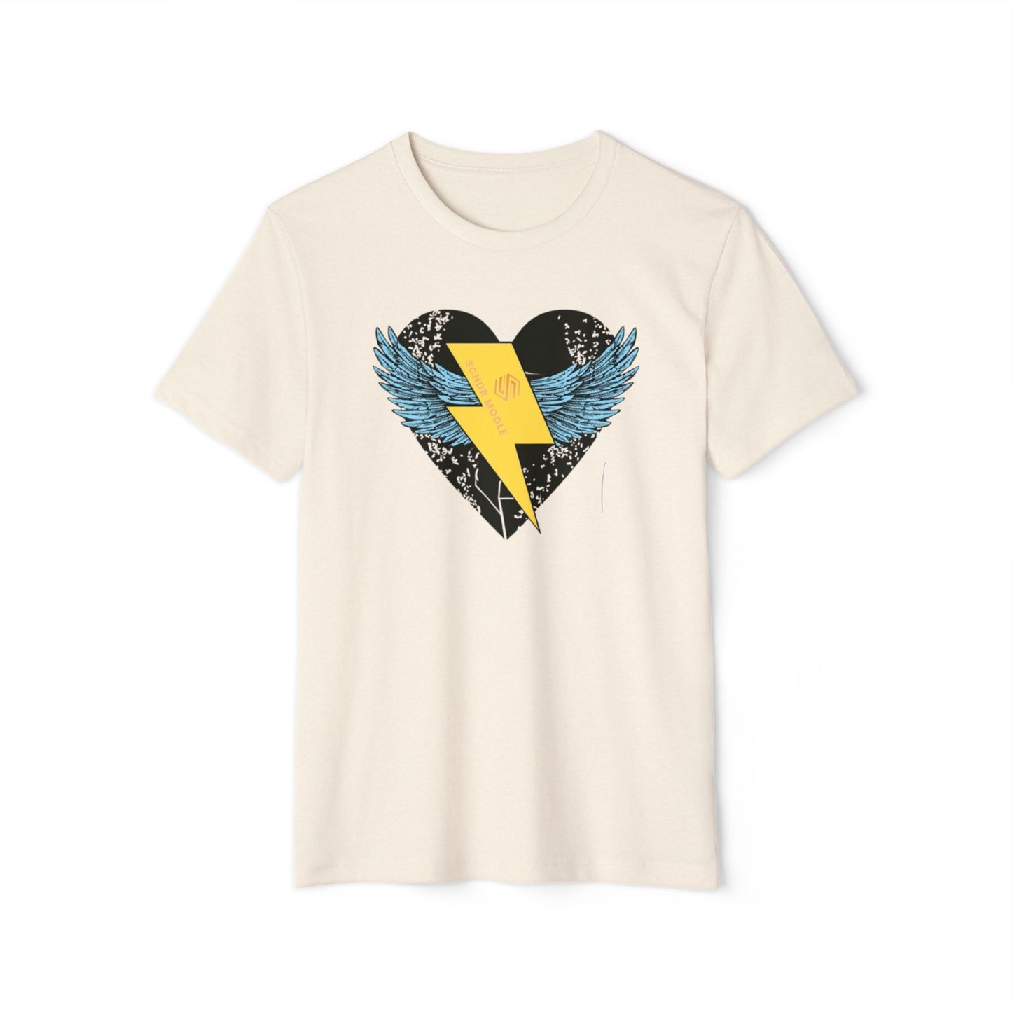 Heart with Wings Unisex Organic T-Shirt, Eco-Friendly Fashion, Gift for Nature Lovers, Valentine's Day, Everyday Wear, Casual Style