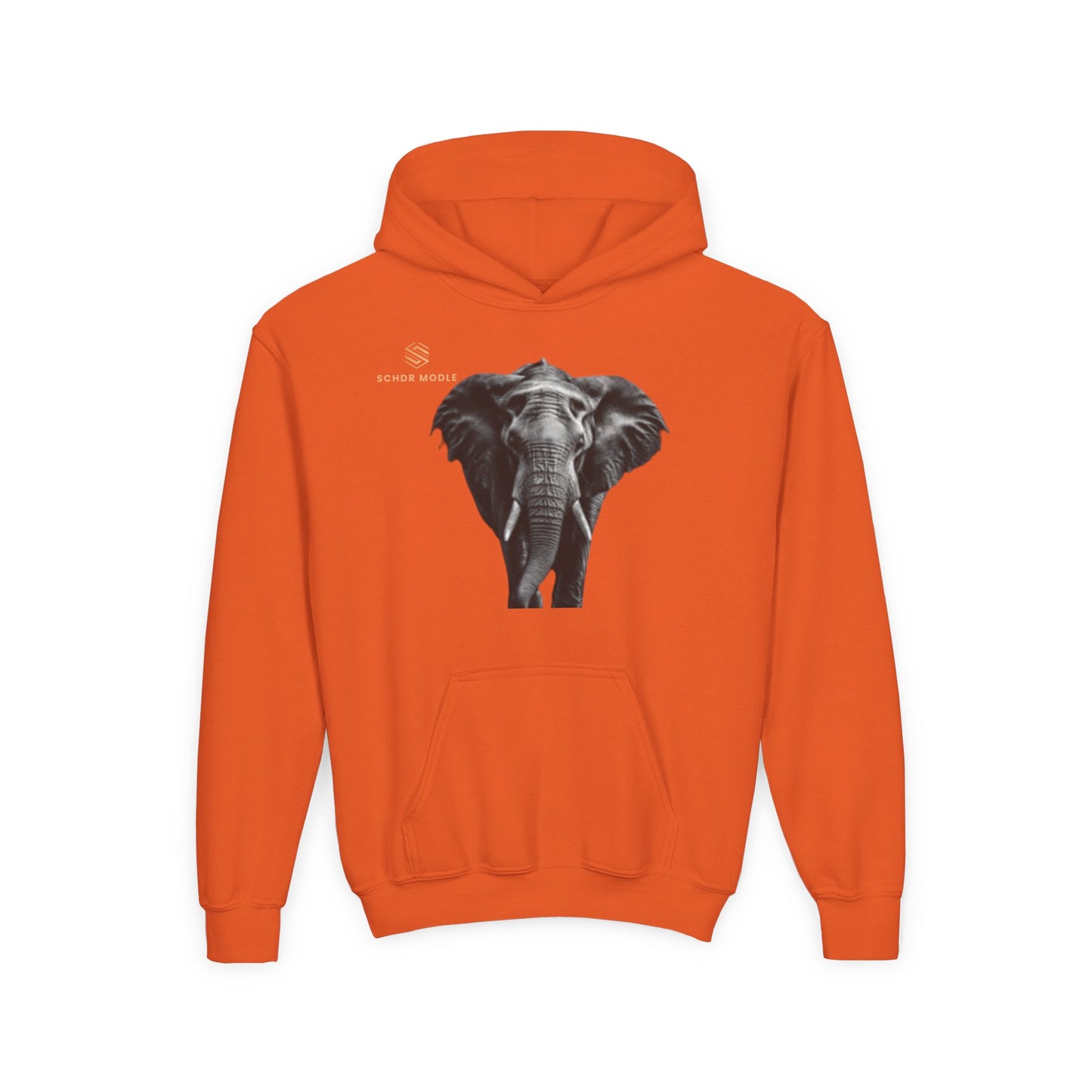 Youth Elephant Graphic Hoodie - Stylish & Comfortable Heavy Blend Sweatshirt