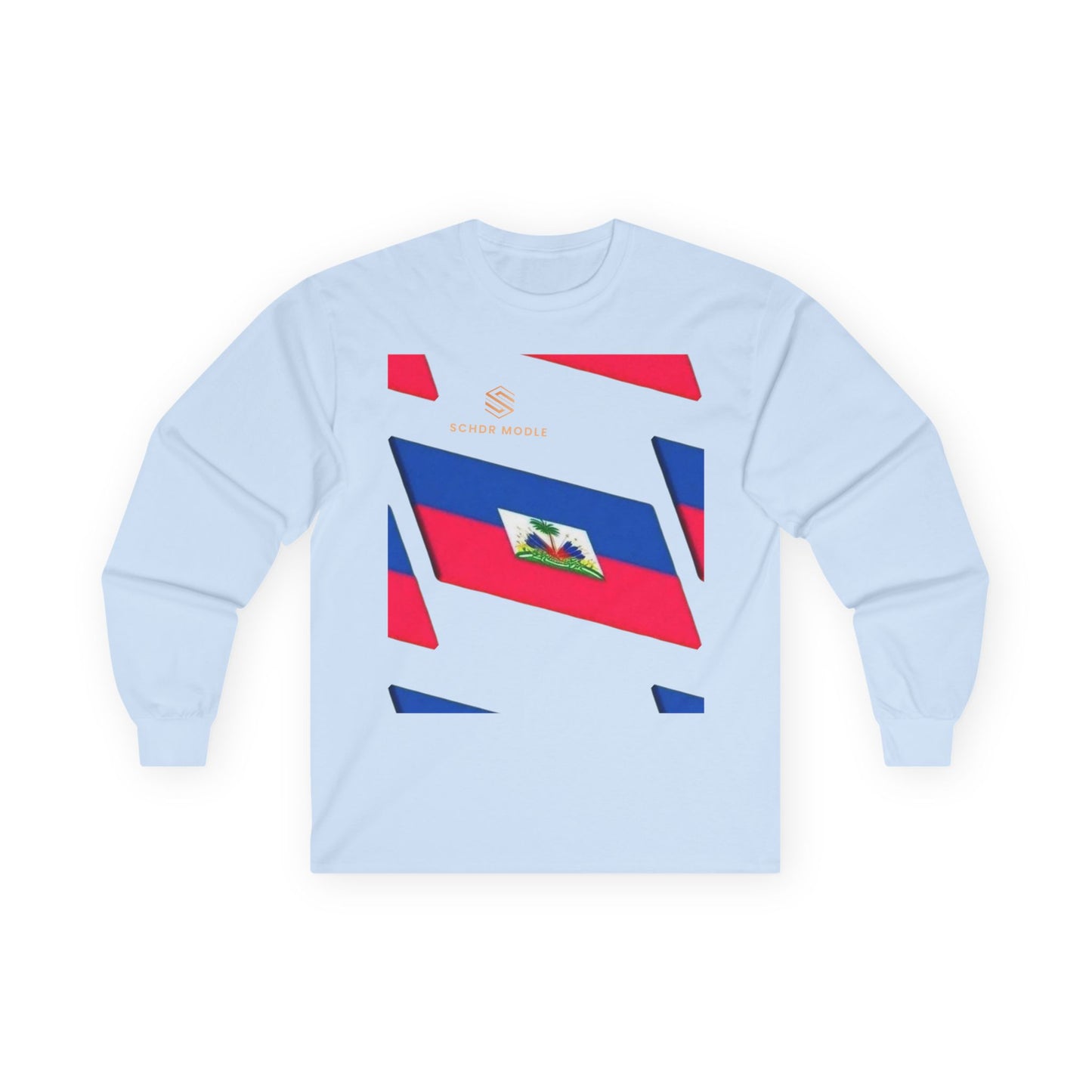 Haitian Flag Long Sleeve Tee - Celebrate Heritage and Culture