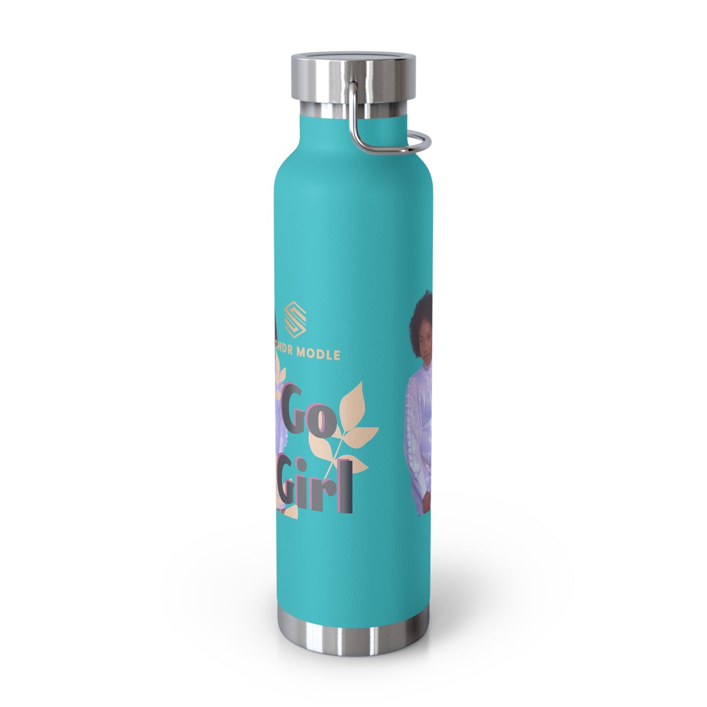 Motivational Copper Insulated Water Bottle - 22oz "Go Girl" Design