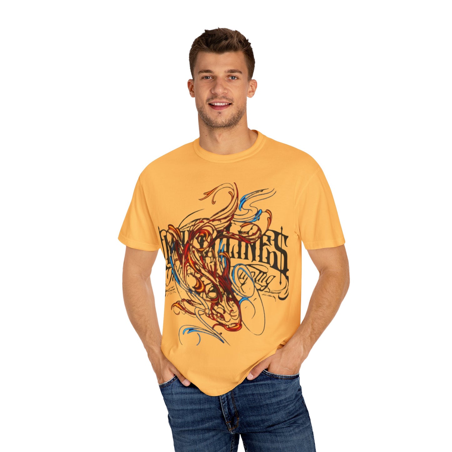 Artistic Swirl Unisex Garment-Dyed T-shirt | Casual Apparel, Streetwear, Gift for Art Lovers, Trendy Tees, Everyday Wear