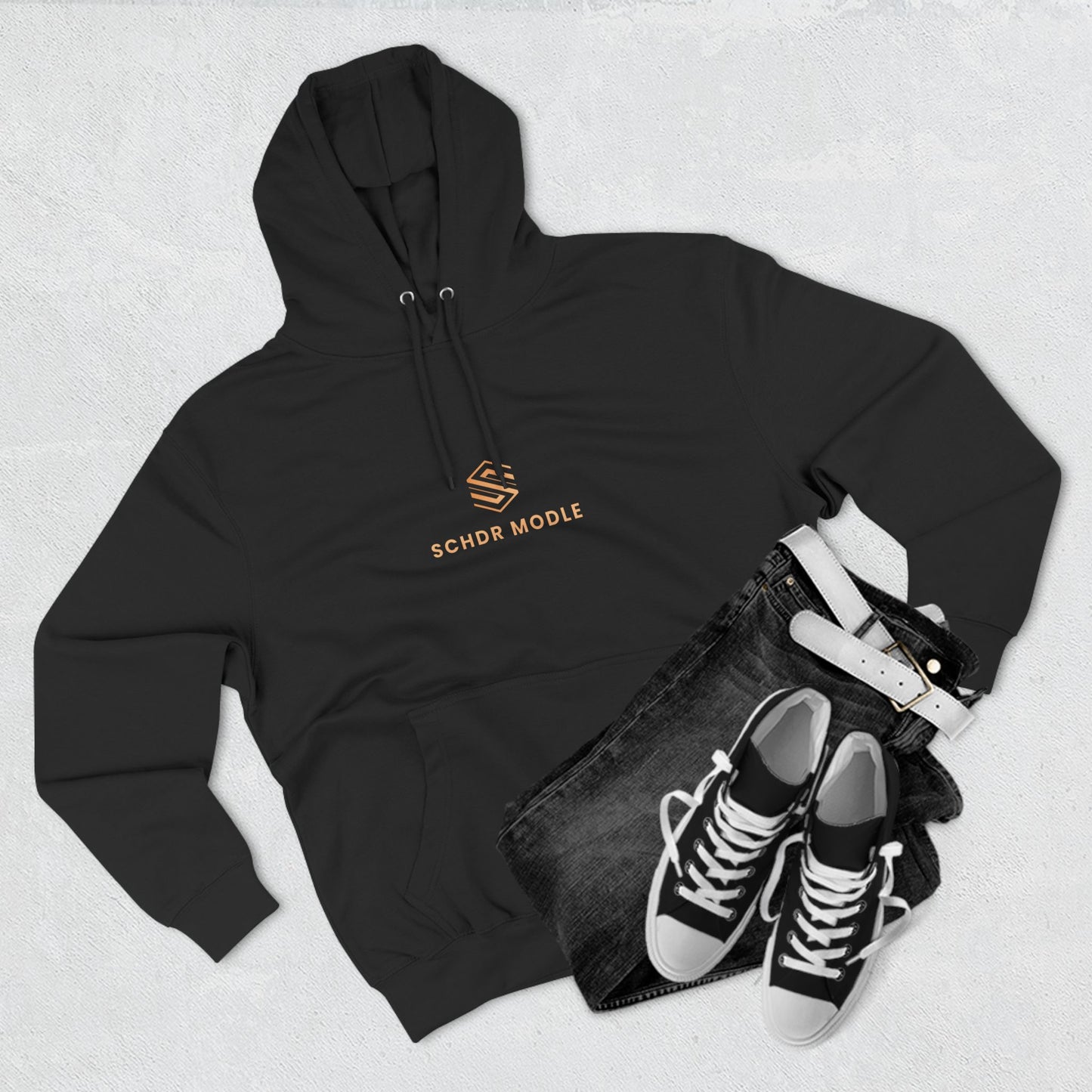 Minimalist Three-Panel Fleece Hoodie - SCHDR MODE