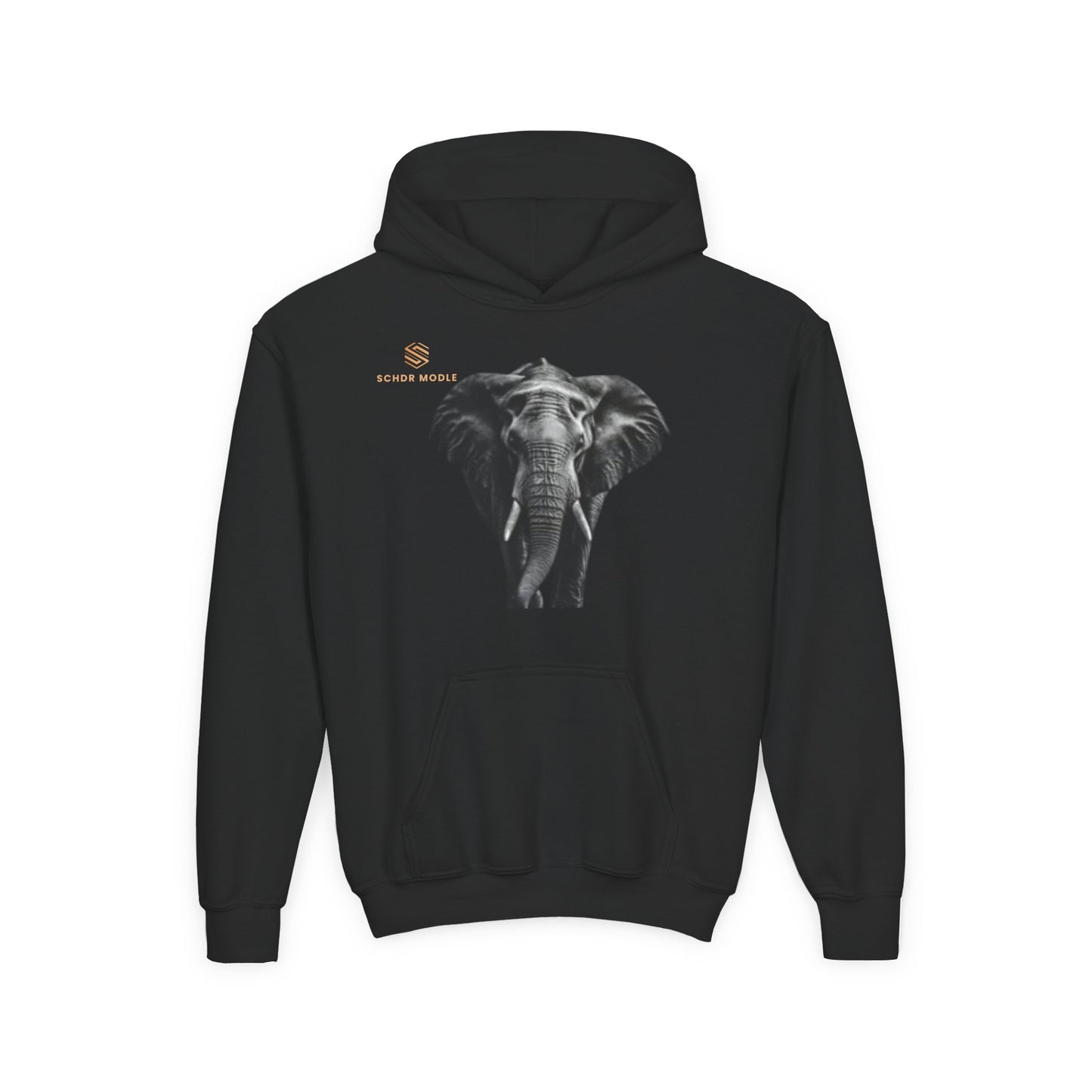 Youth Elephant Graphic Hoodie - Stylish & Comfortable Heavy Blend Sweatshirt