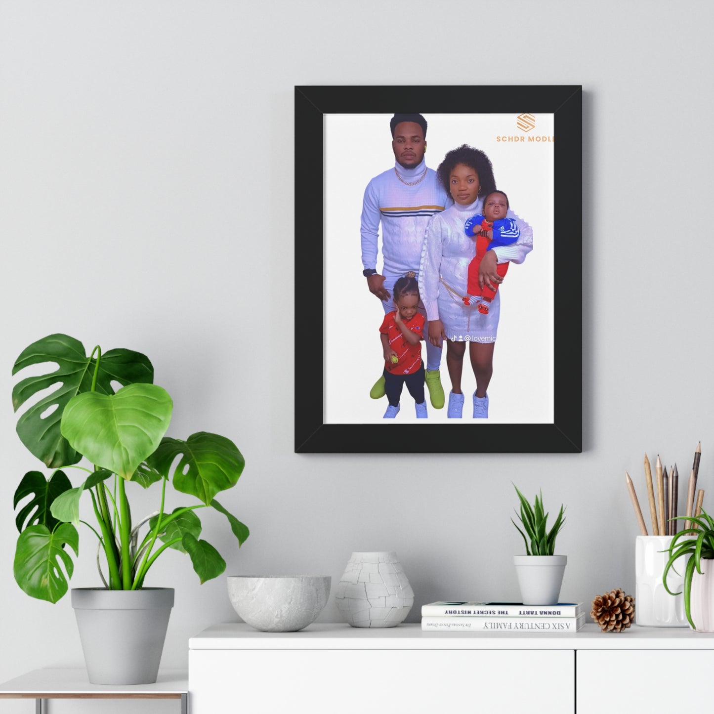 Lovefest Family Vertical Poster | Modern Framed Artwork for Home Décor