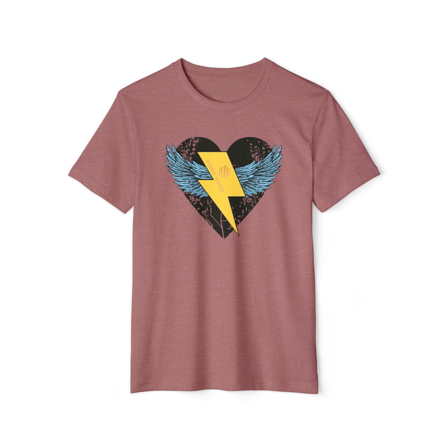 Heart with Wings Unisex Organic T-Shirt, Eco-Friendly Fashion, Gift for Nature Lovers, Valentine's Day, Everyday Wear, Casual Style