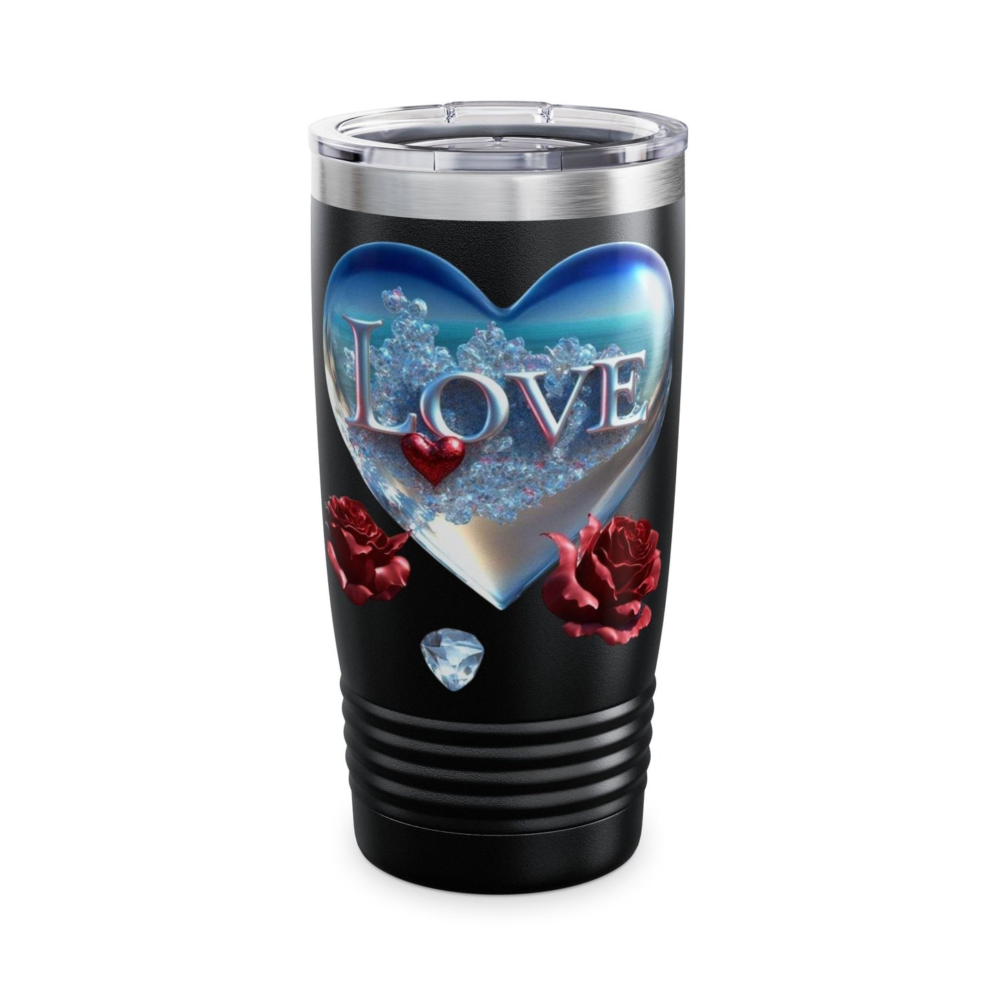 20oz Love Heart Ringneck Tumbler - Perfect for Valentine's Day & Gifts