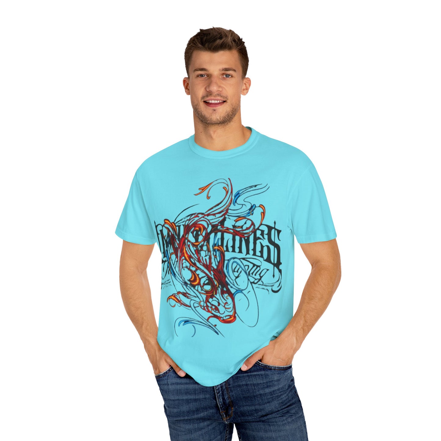 Artistic Swirl Unisex Garment-Dyed T-shirt | Casual Apparel, Streetwear, Gift for Art Lovers, Trendy Tees, Everyday Wear