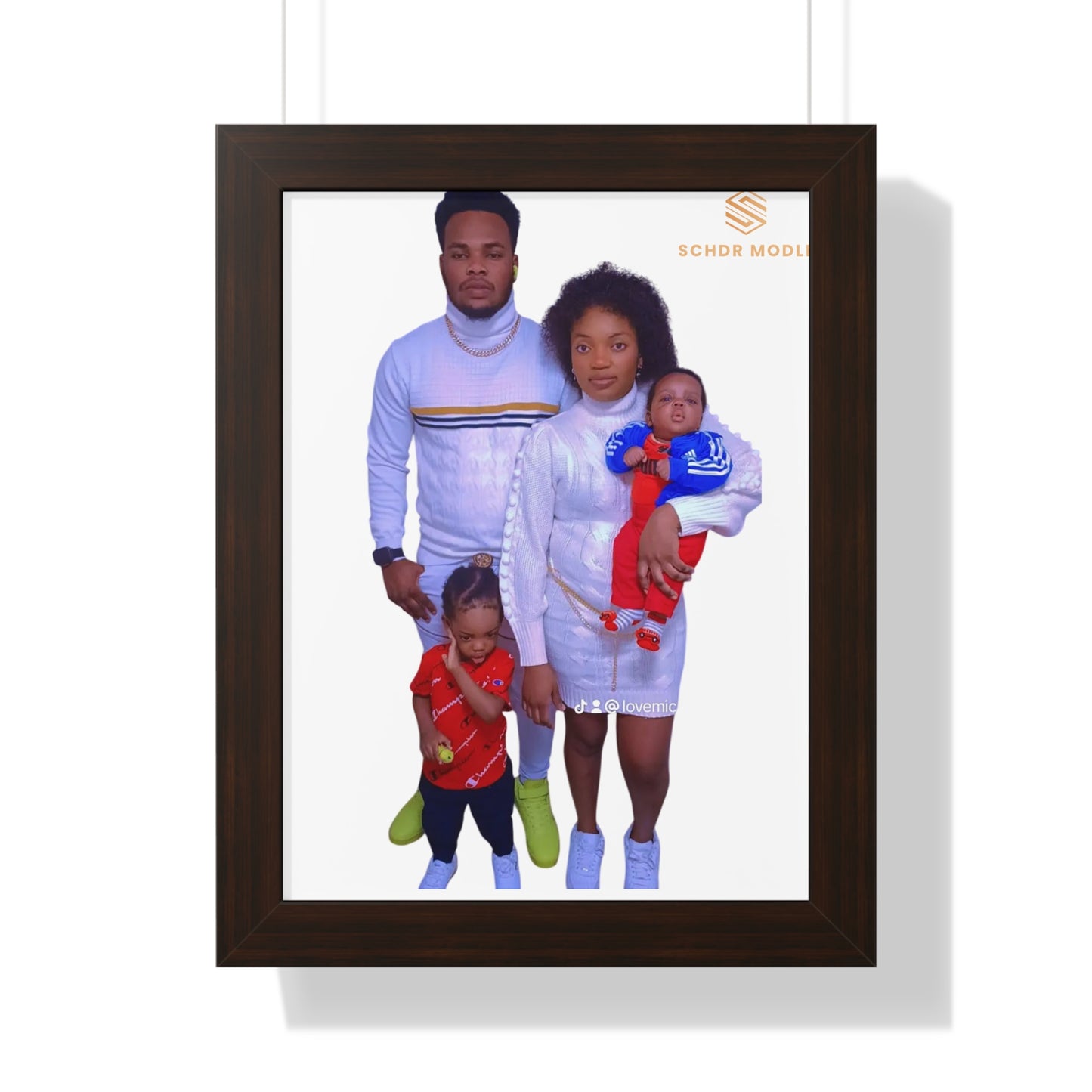 Lovefest Family Vertical Poster | Modern Framed Artwork for Home Décor