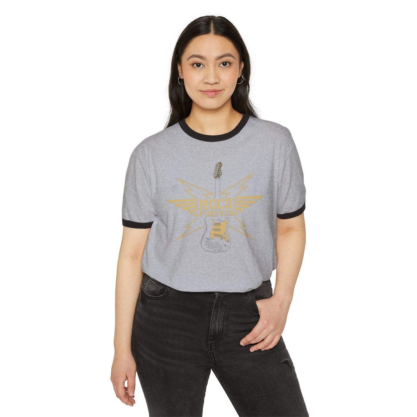 Rock Star Unisex Cotton Ringer T-Shirt, Music Lover Gift, Vintage Rock Tee, Band Shirt, Concert Wear