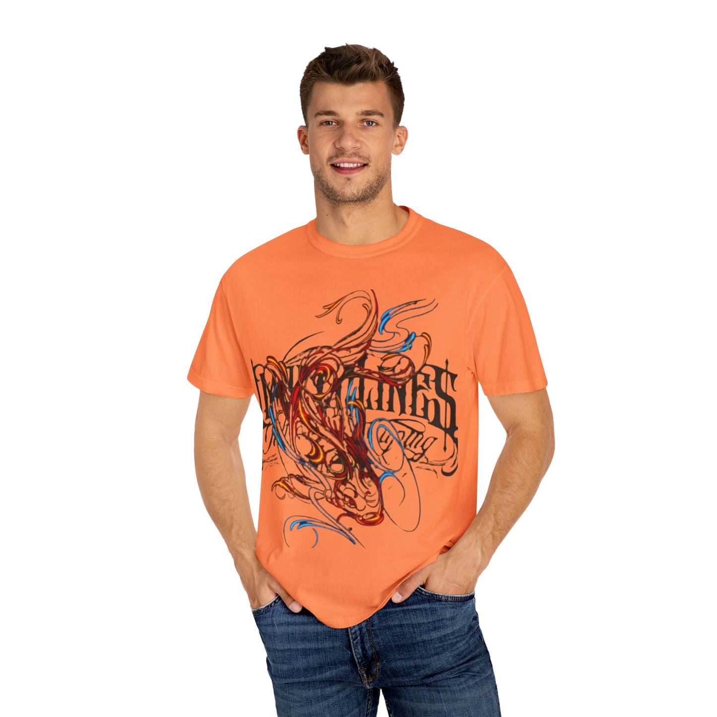 Artistic Swirl Unisex Garment-Dyed T-shirt | Casual Apparel, Streetwear, Gift for Art Lovers, Trendy Tees, Everyday Wear