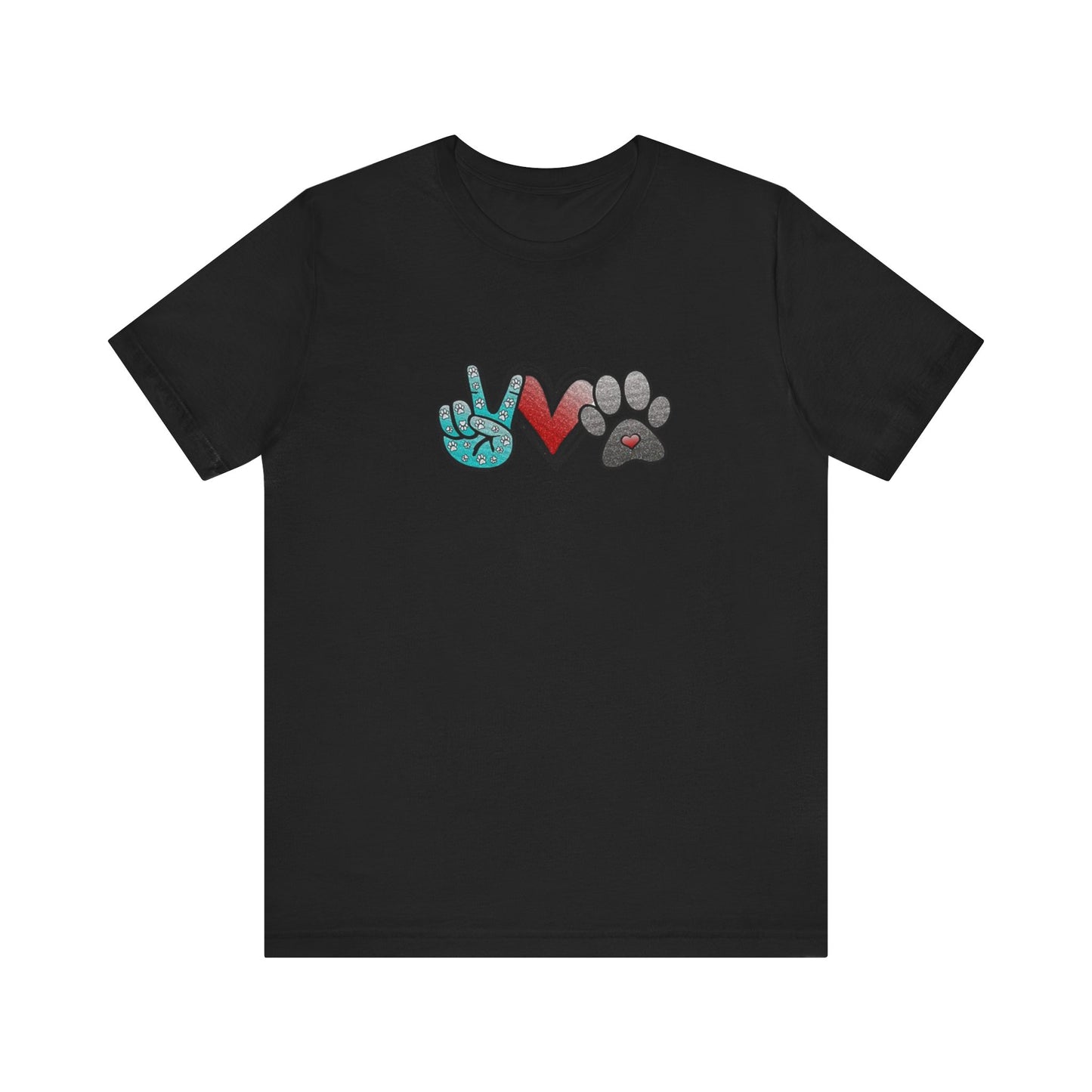Peace & Love Dog T-Shirt, Pet Lover Tee, Unisex Graphic Shirt, Animal Rescue Gift, Cute Animal Apparel