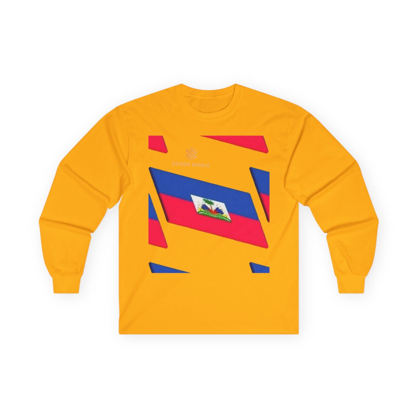 Haitian Flag Long Sleeve Tee - Celebrate Heritage and Culture