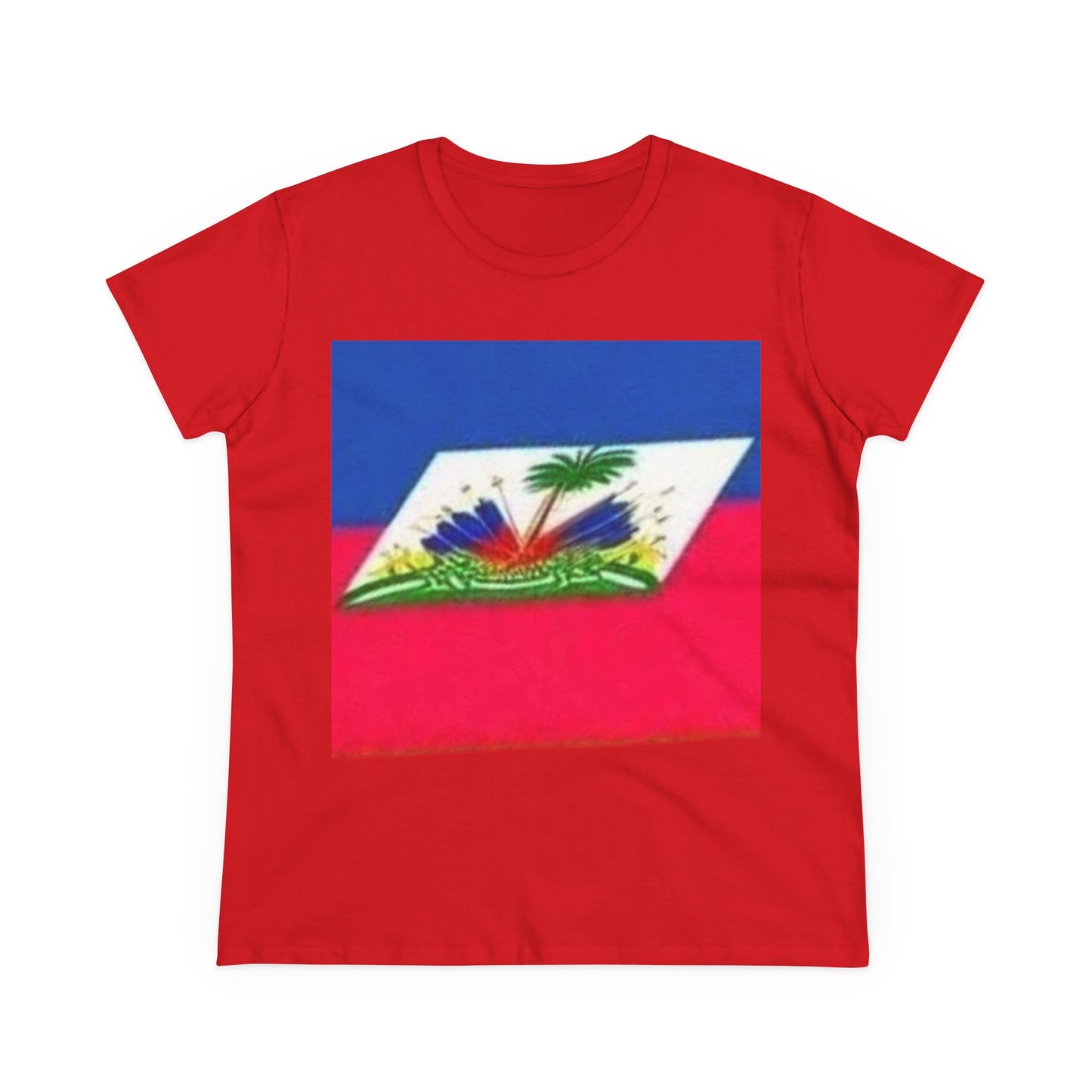 Haitian Flag Women's Cotton Tee - Celebrate Heritage and Culture