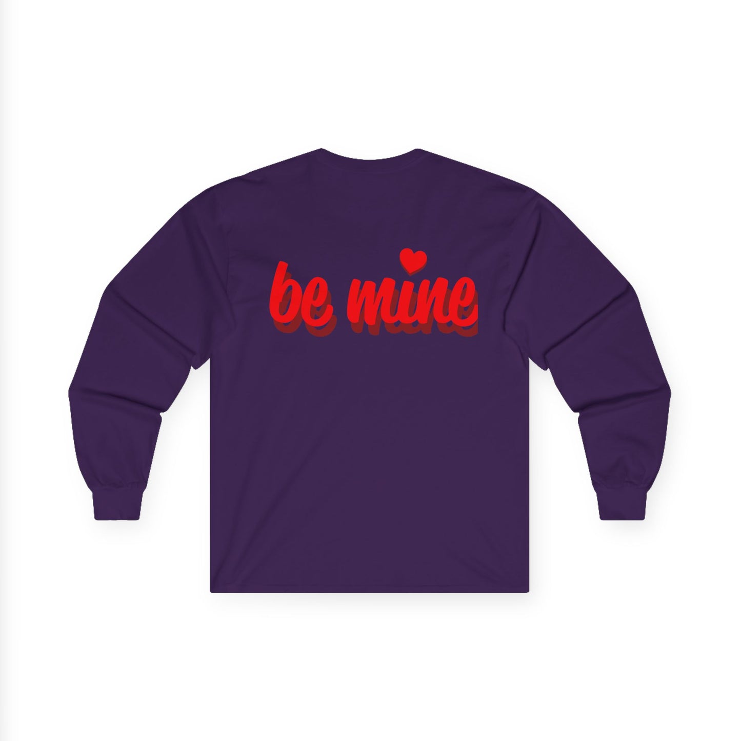 Unisex Valentine's Day Long Sleeve Tee - 'Be Mine' & Logo Design