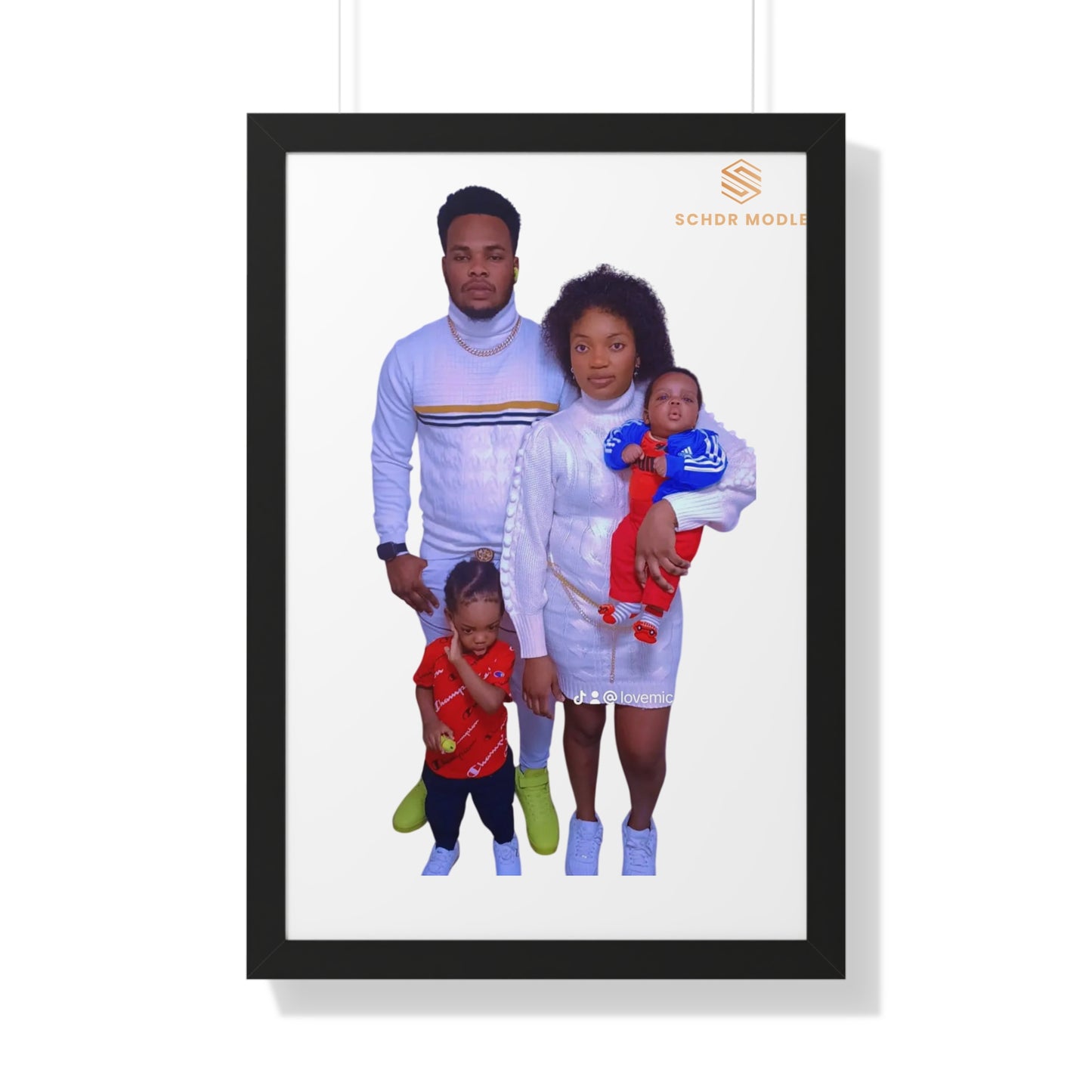 Lovefest Family Vertical Poster | Modern Framed Artwork for Home Décor
