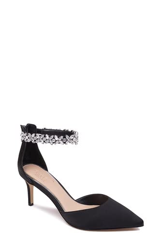 Jewel Badgley Mischka Raleigh Pointed Toe Kitten D'Orsay