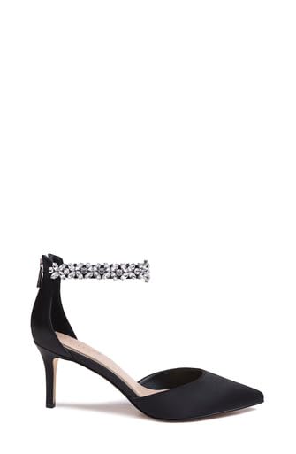 Jewel Badgley Mischka Raleigh Pointed Toe Kitten D'Orsay