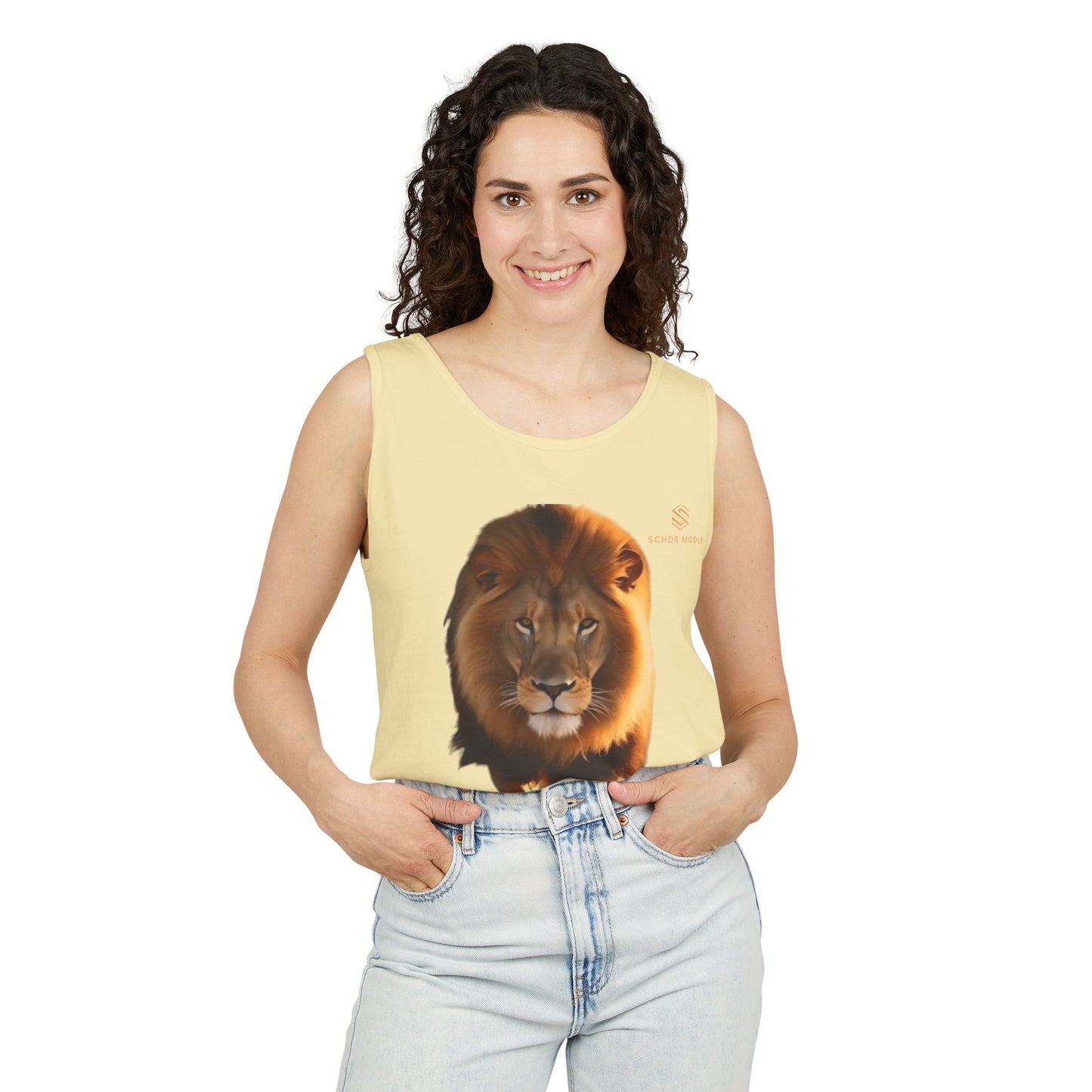 Majestic Lion Unisex Garment-Dyed Tank Top | Bold Wildlife Shirt for Summer Adventures