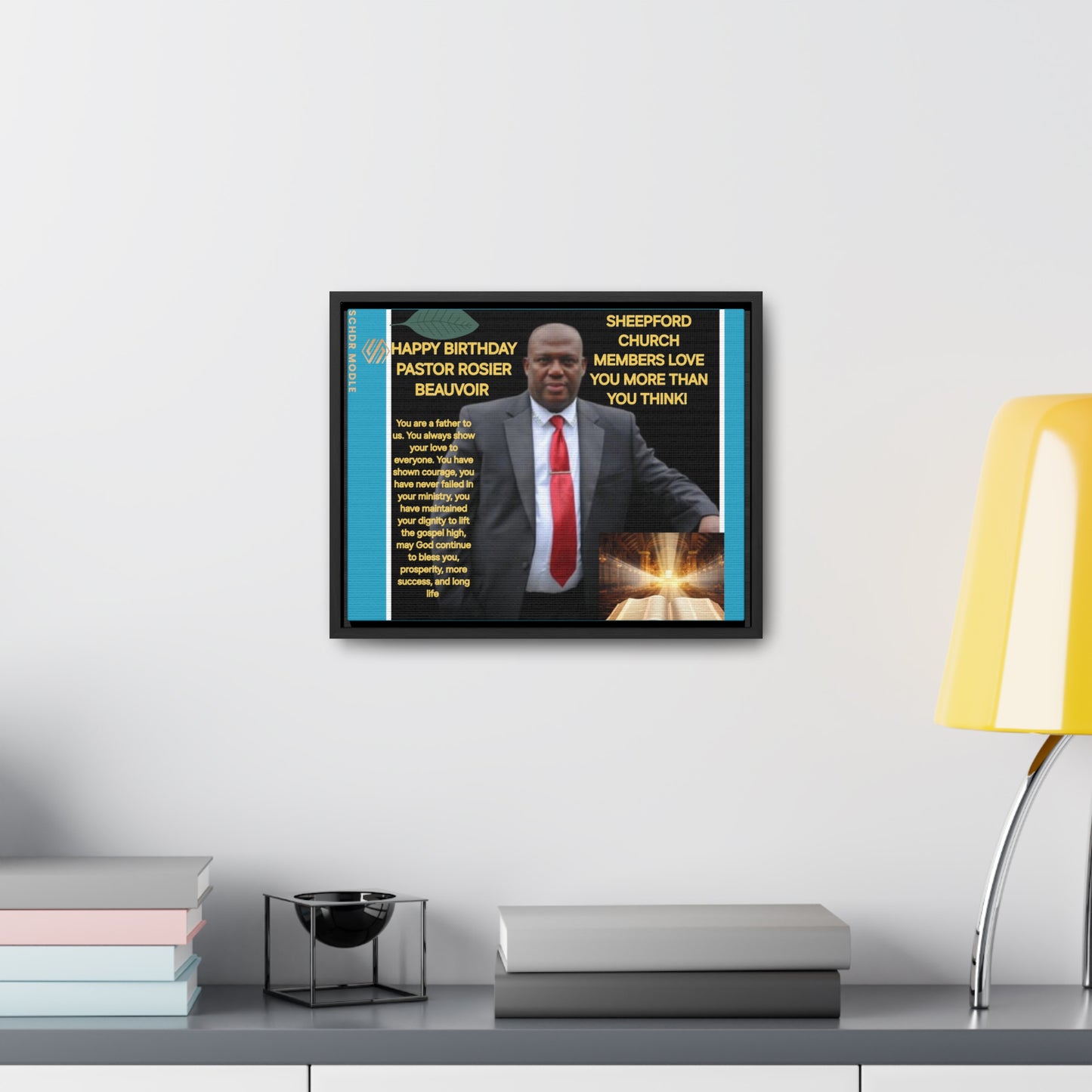 Personalized Birthday Canvas Wall Art for Pastor - Inspirational Gallery Wrap