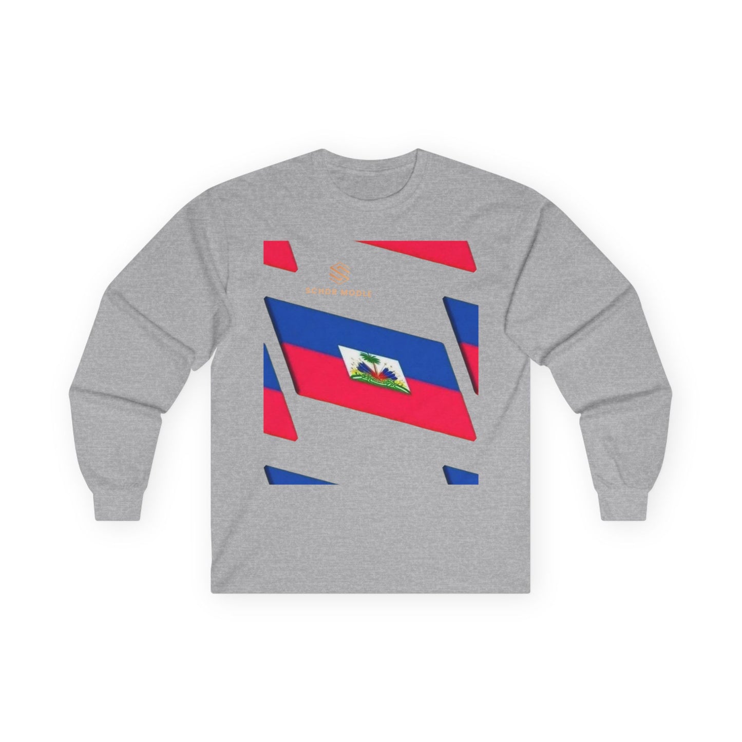 Haitian Flag Long Sleeve Tee - Celebrate Heritage and Culture