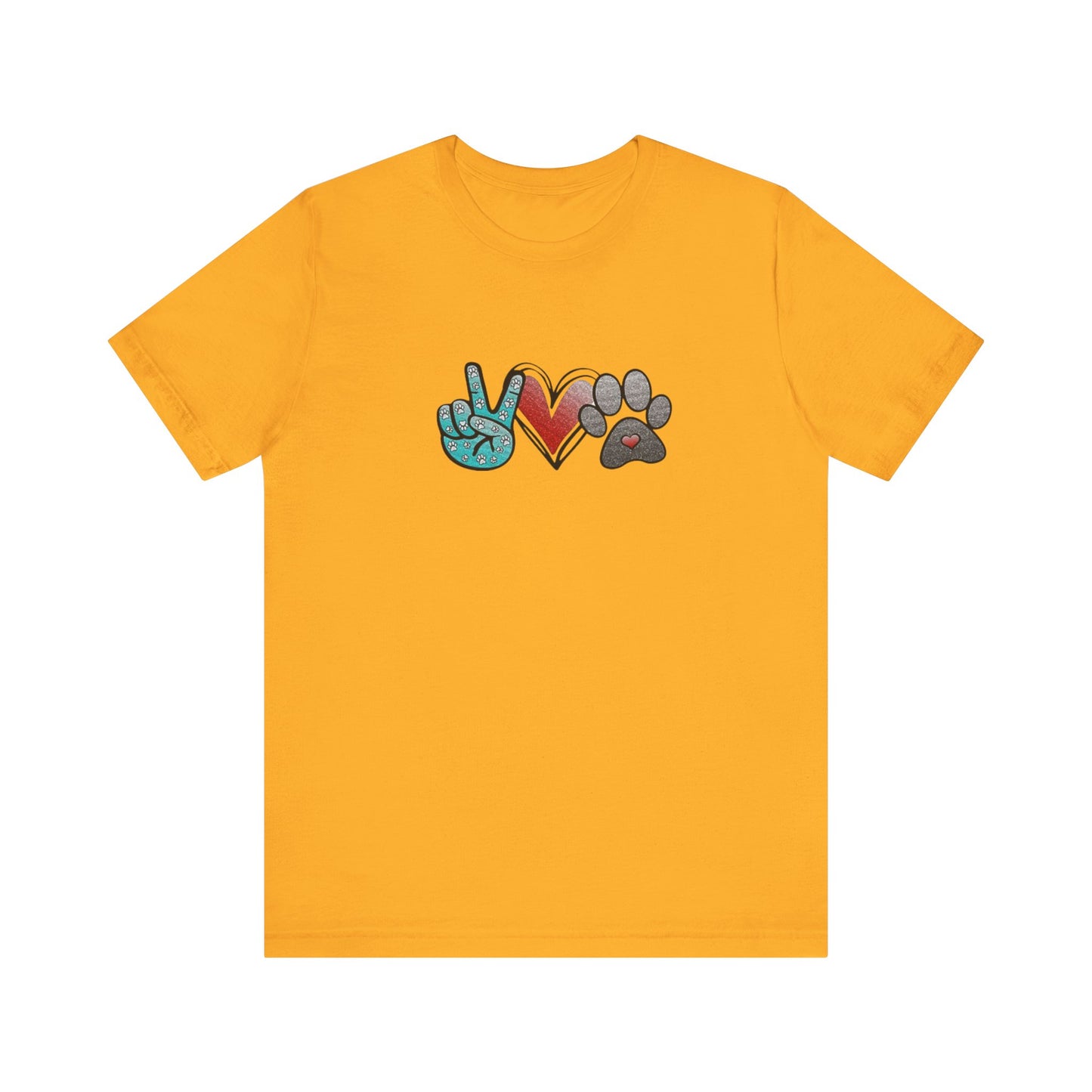 Peace & Love Dog T-Shirt, Pet Lover Tee, Unisex Graphic Shirt, Animal Rescue Gift, Cute Animal Apparel